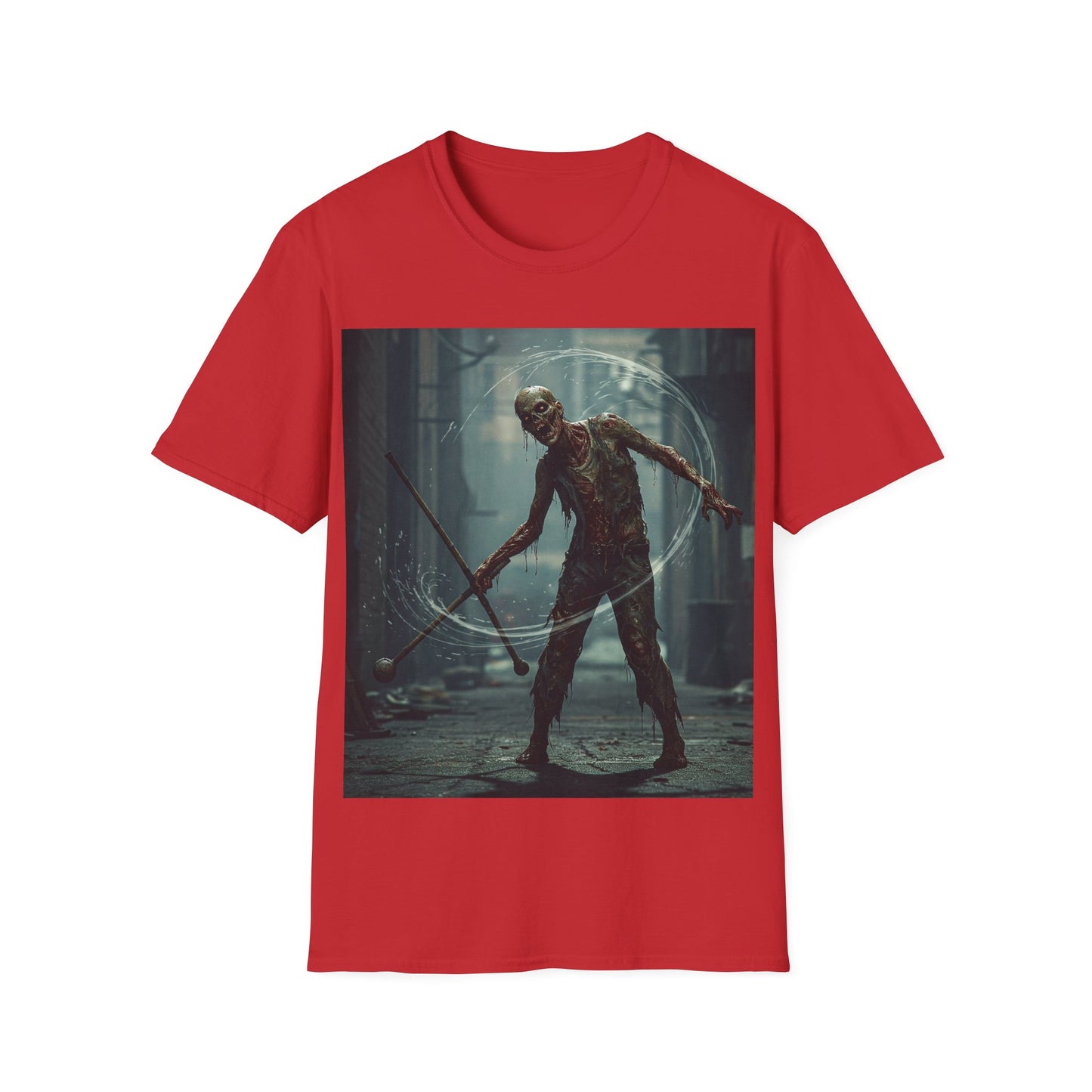 UK - Unisex Softstyle Horror Graphic T-Shirt - Spooky Monster Design