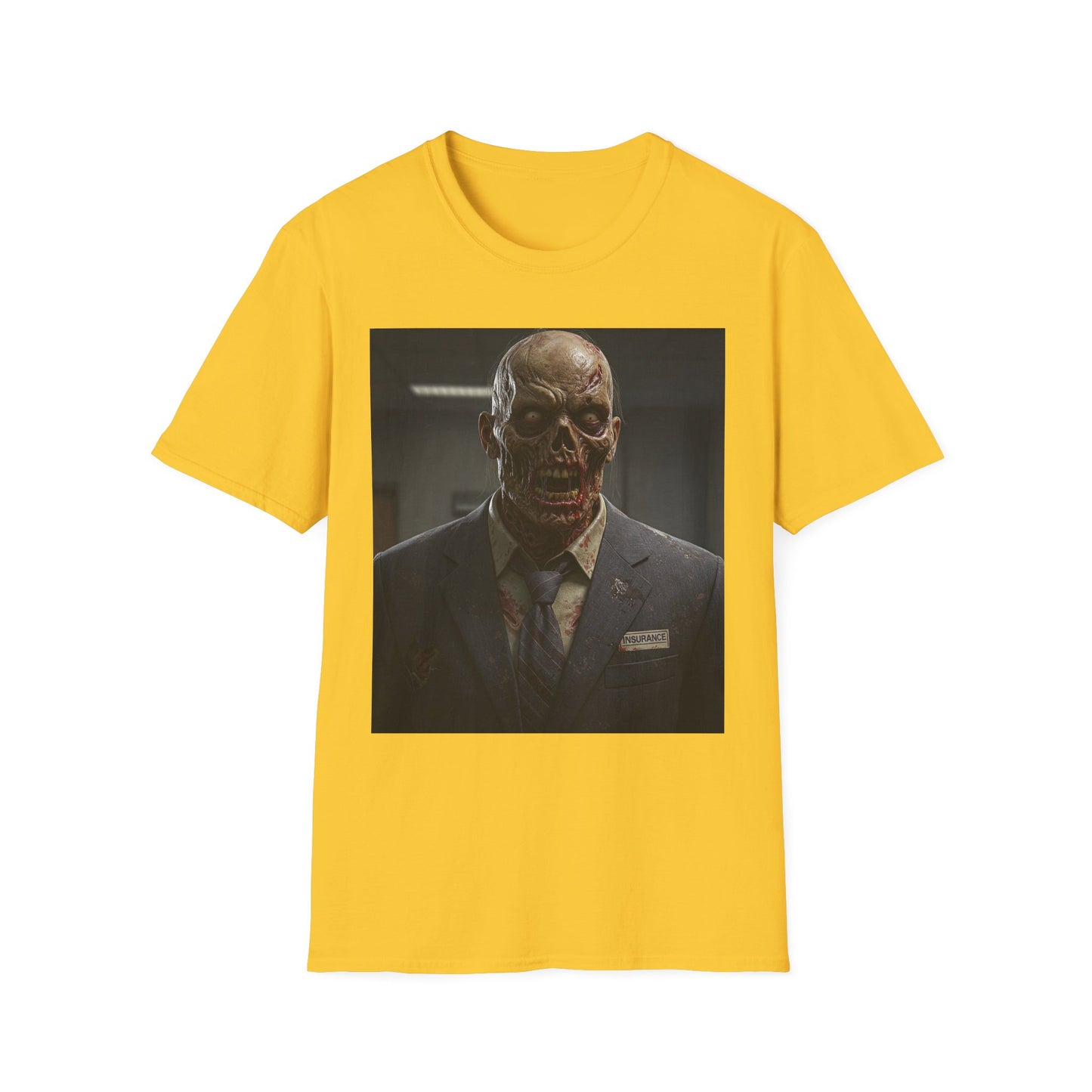 Creepy Zombie Businessman Unisex Softstyle T-Shirt