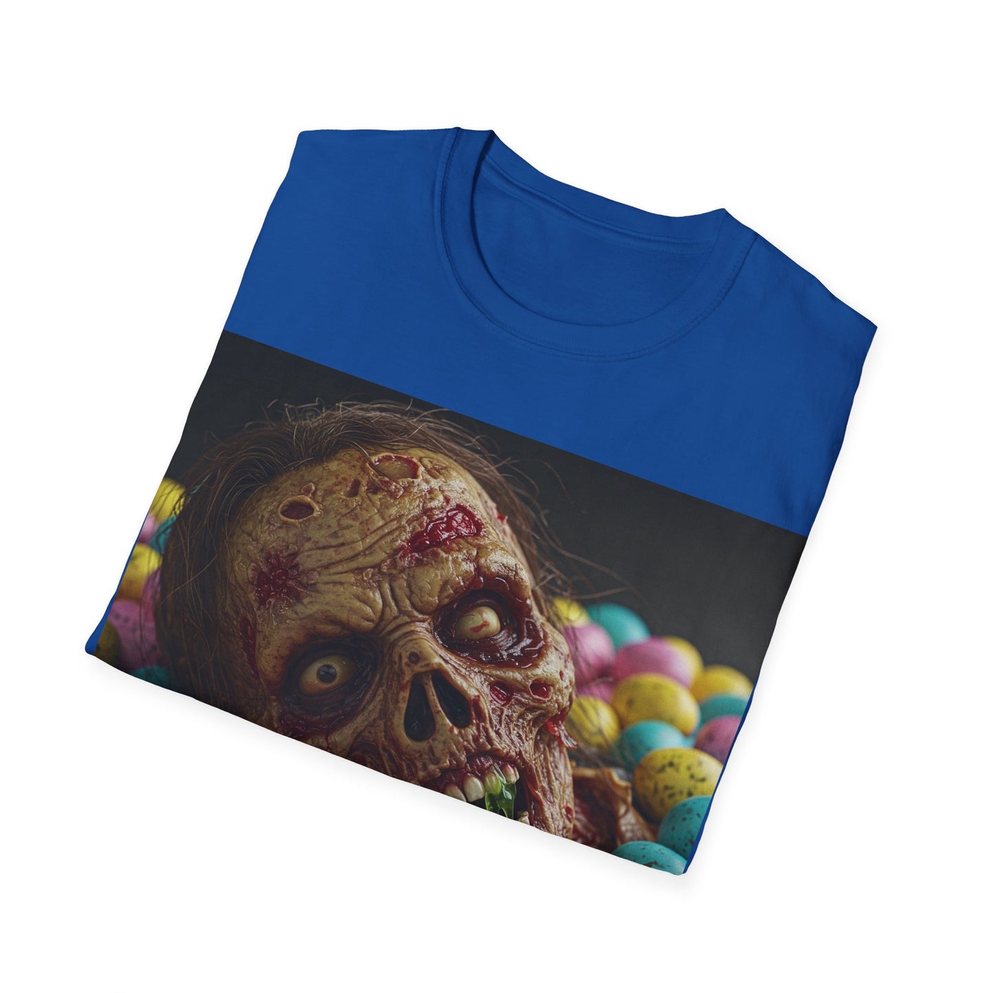 UK - Eerie Easter Skull Apocalyptic Portrait Tee, bold, decaying zombie graphic