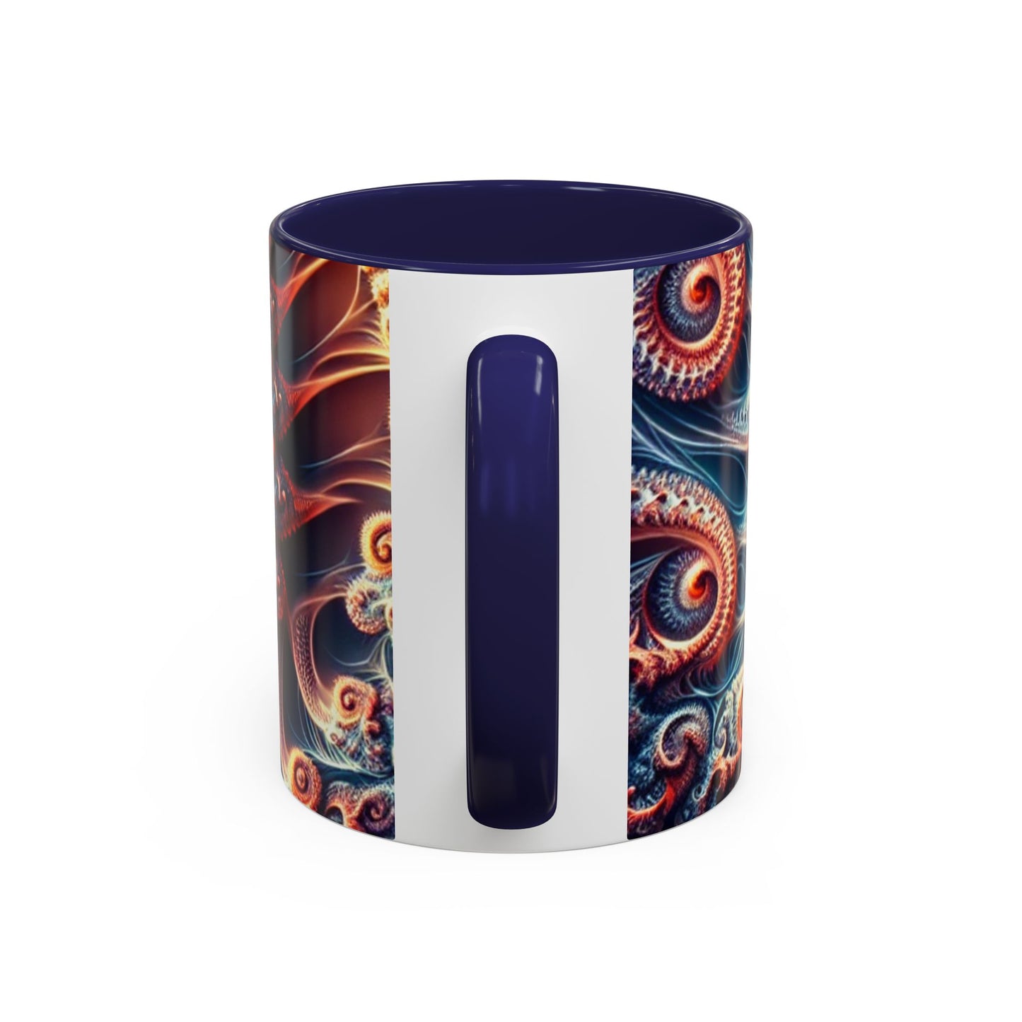 UK - Fractal Art Accent Coffee Mug - Vibrant Design for Home or Office