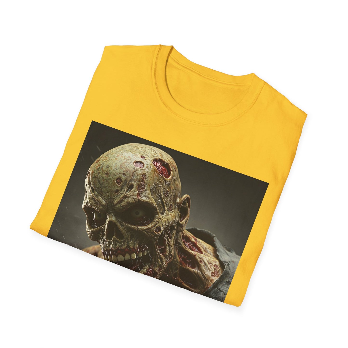 Zombie Skull Unisex Softstyle T-Shirt - Spooky Halloween Tee