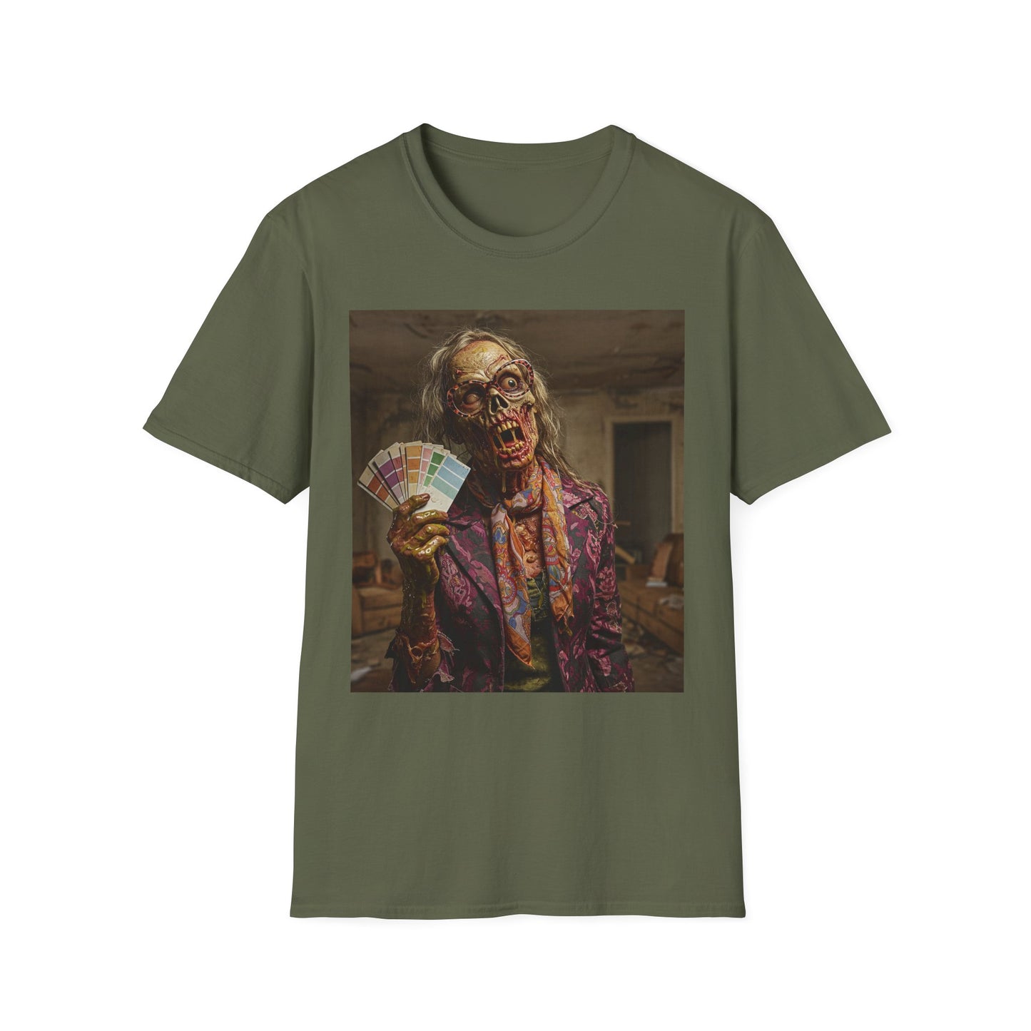 Unisex Softstyle T-Shirt – Retro Skeleton Poker Night Tee