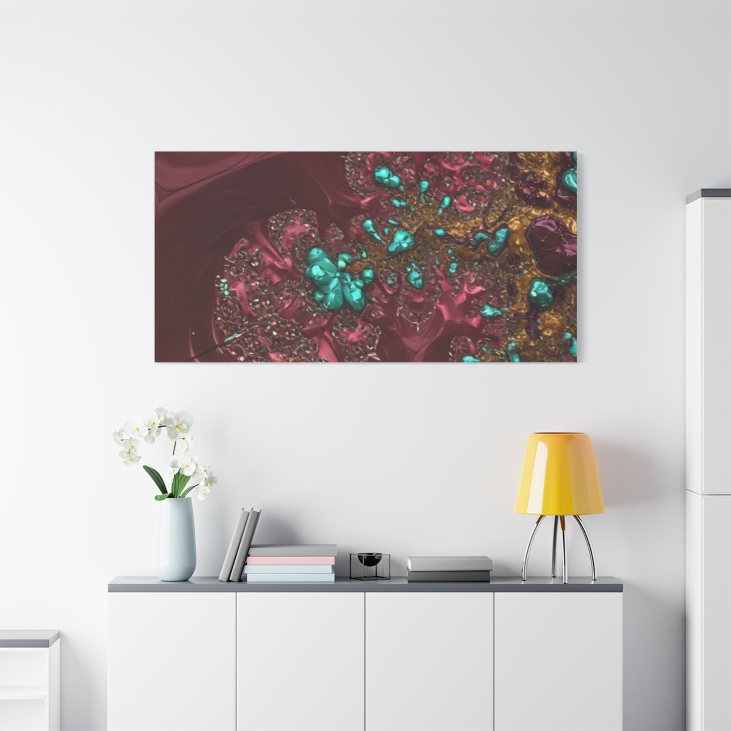 Abstract Art Canvas Print - Vibrant Fractal Design for Home Decor