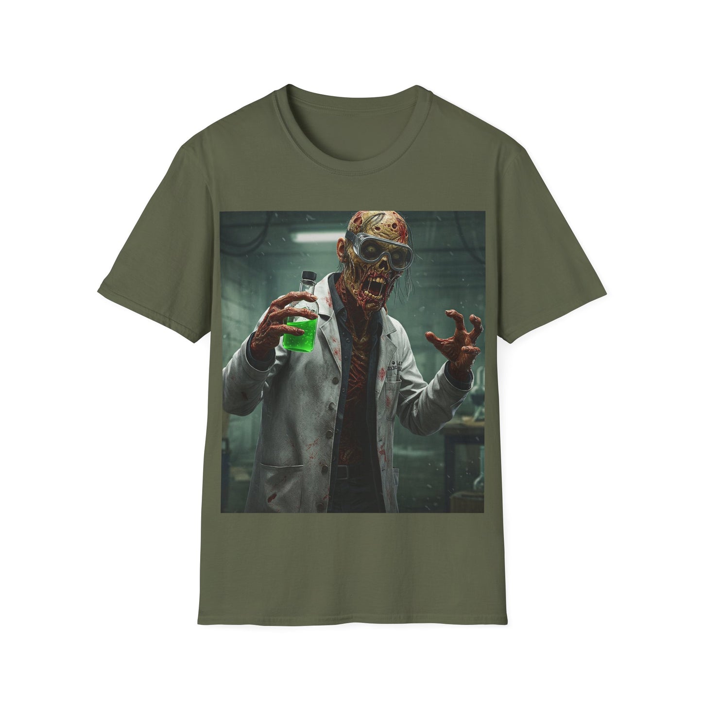 UK - Creepy Scientist Unisex Softstyle T-Shirt | Halloween Horror Tee