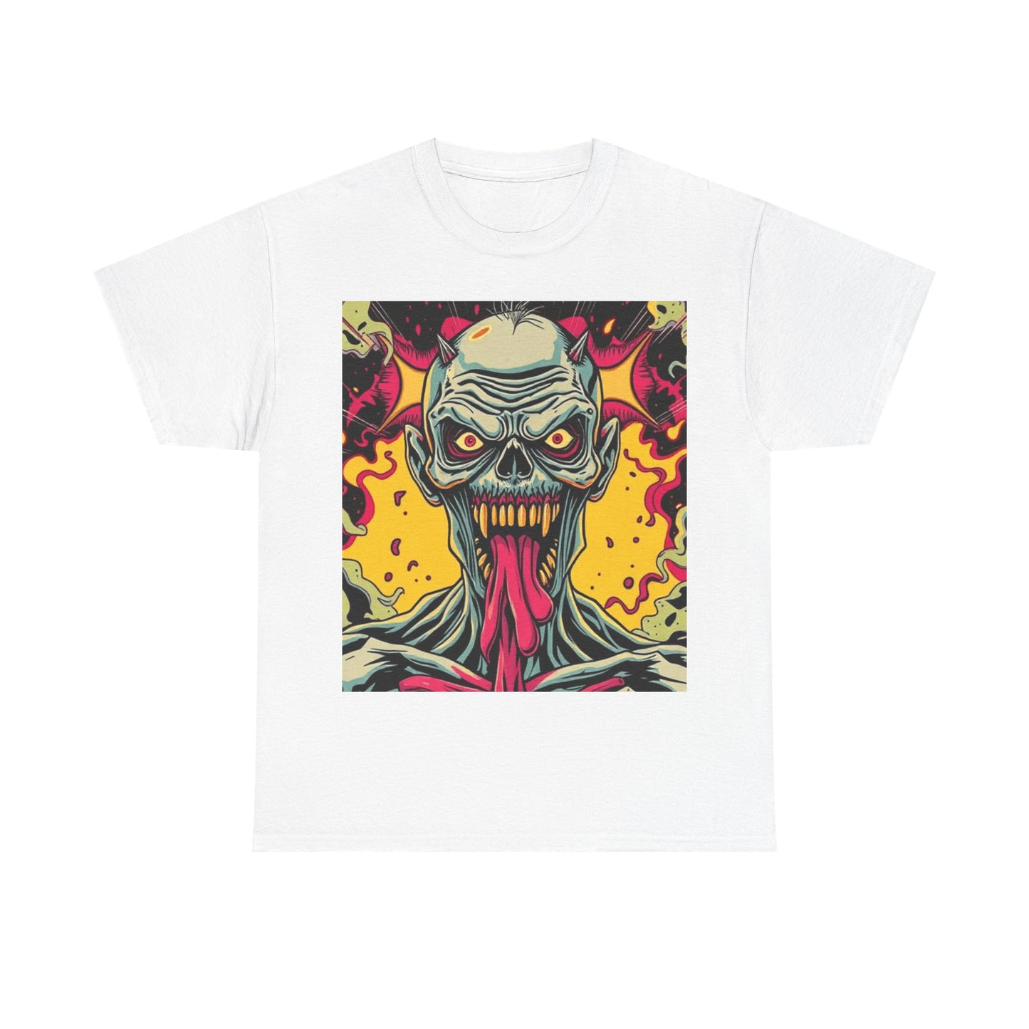UK - Unisex Heavy Cotton Tee - Retro Horror Art Graphic Tee