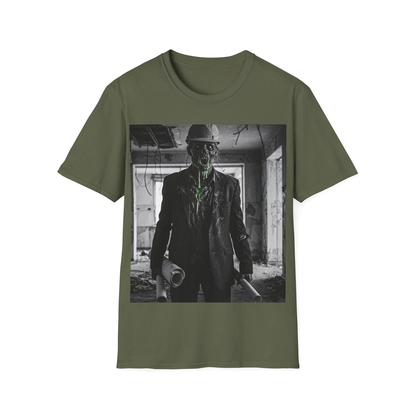 UK - Unisex Softstyle T-Shirt with Creepy Monster Design - Perfect for Halloween and Horror Fans