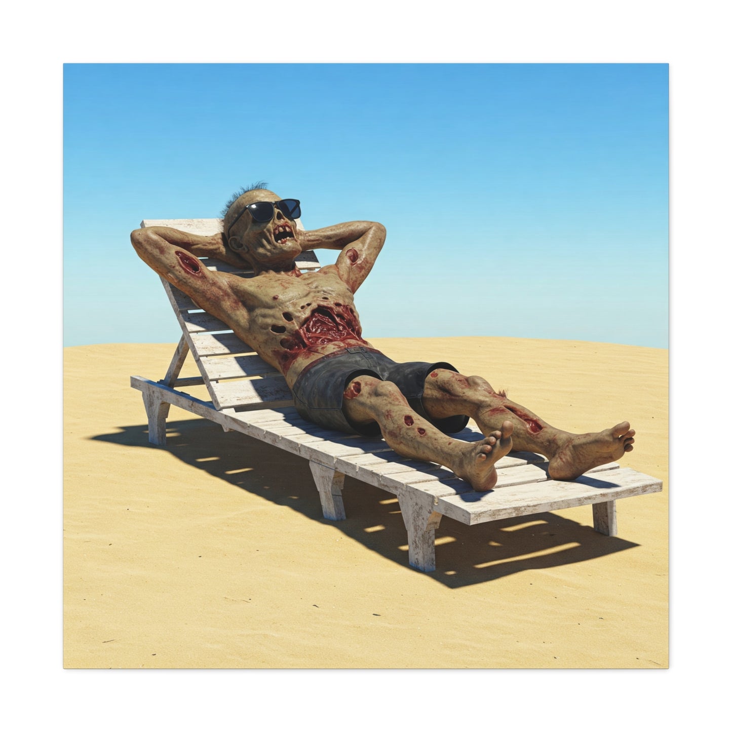 Zombie Beach Bум canvas art - Perfect for Halloween decor and unique gifts