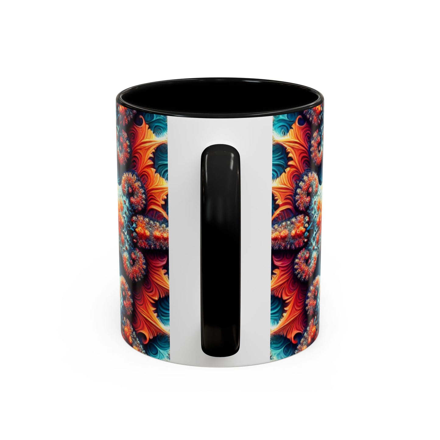 Vibrant Kaleidoscope Accent Coffee Mug - 11oz & 15oz