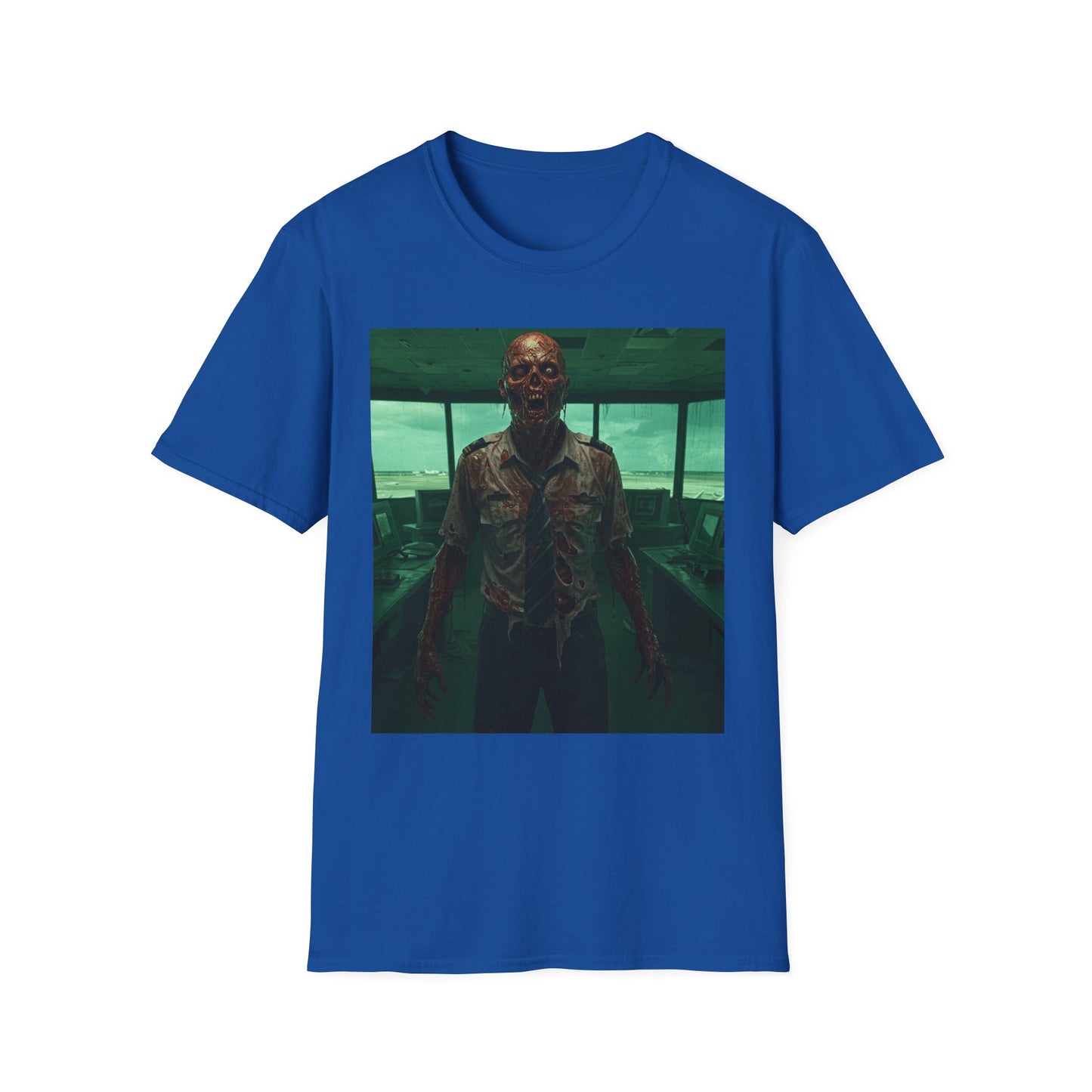 Unisex Softstyle Zombie Graphic Tee - Perfect for Halloween and Horror Fans