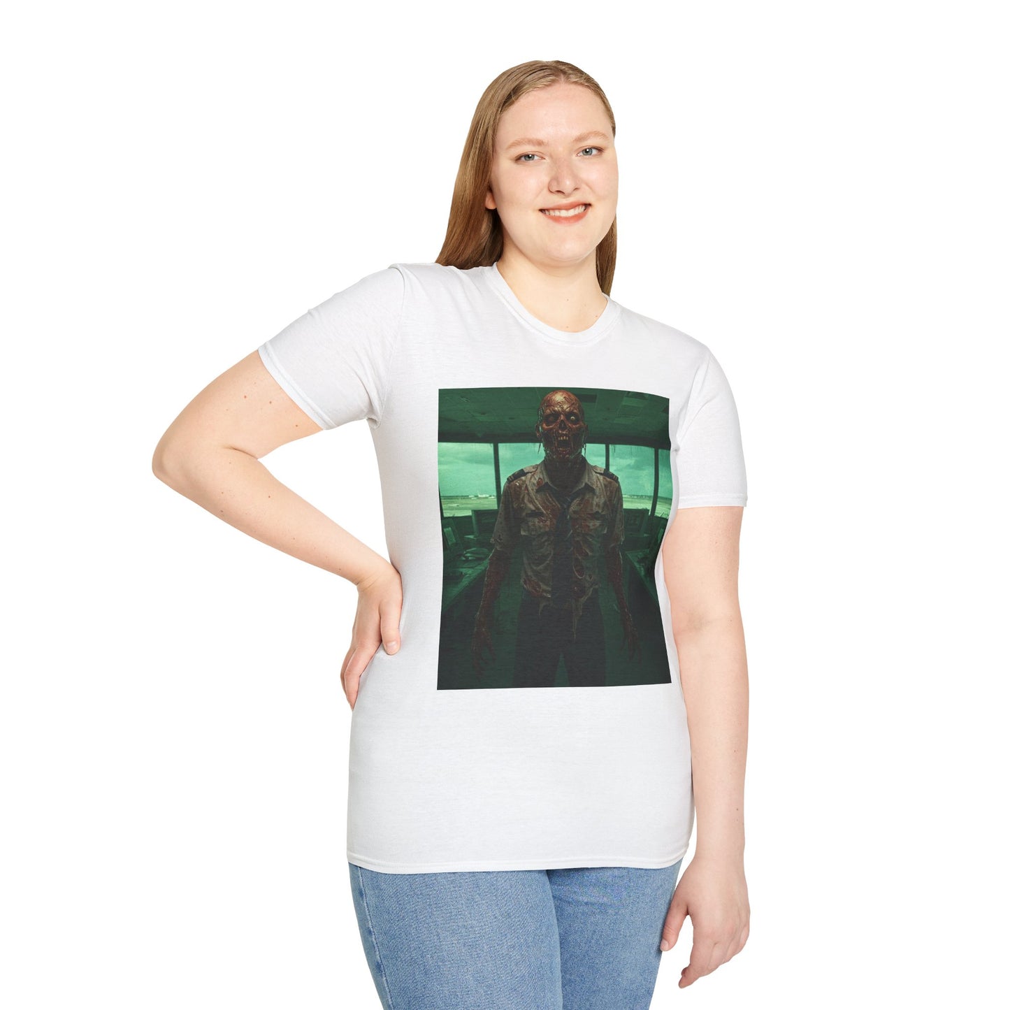 Unisex Softstyle Zombie Graphic Tee - Perfect for Halloween and Horror Fans