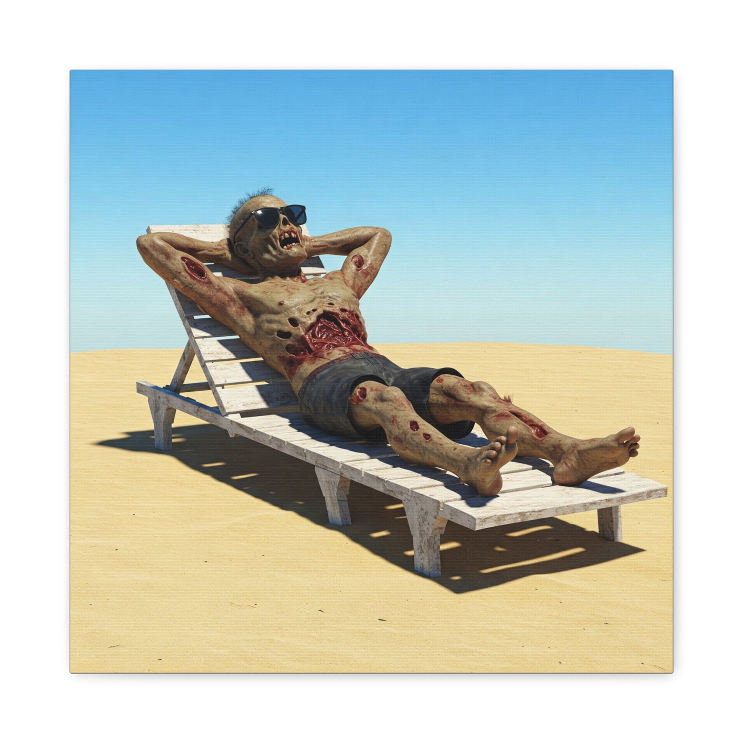 Zombie Beach Bум canvas art - Perfect for Halloween decor and unique gifts