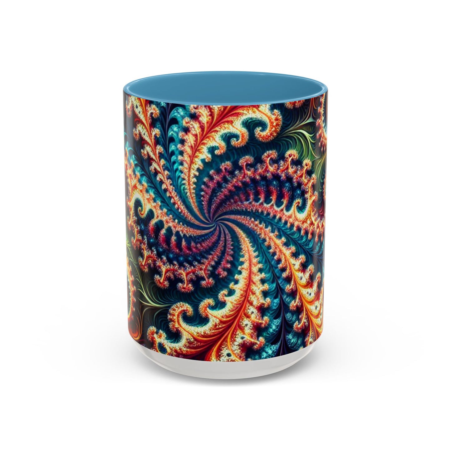 Vibrant Swirl Accent Coffee Mug - 11oz & 15oz