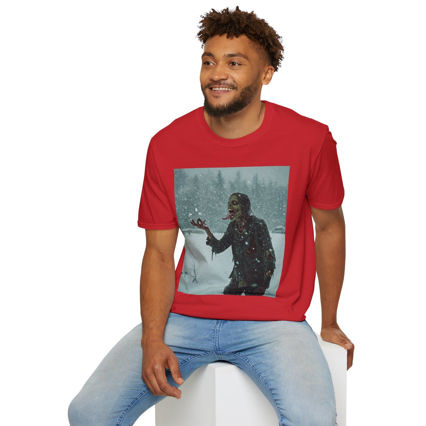 Chilling Horror Graphic Tee - Unisex Softstyle T-Shirt with Spooky Design
