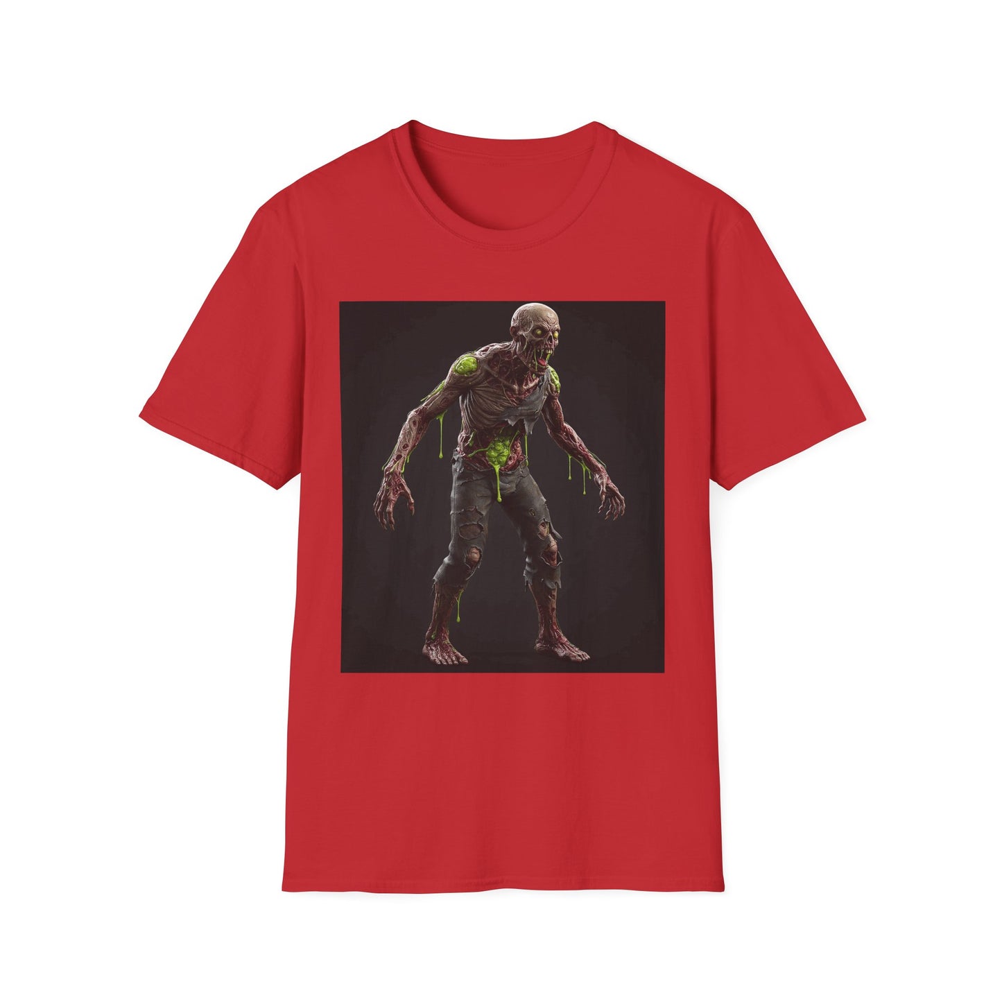 Zombie Graphic Unisex Softstyle T-Shirt - Perfect for Halloween and Horror Fans