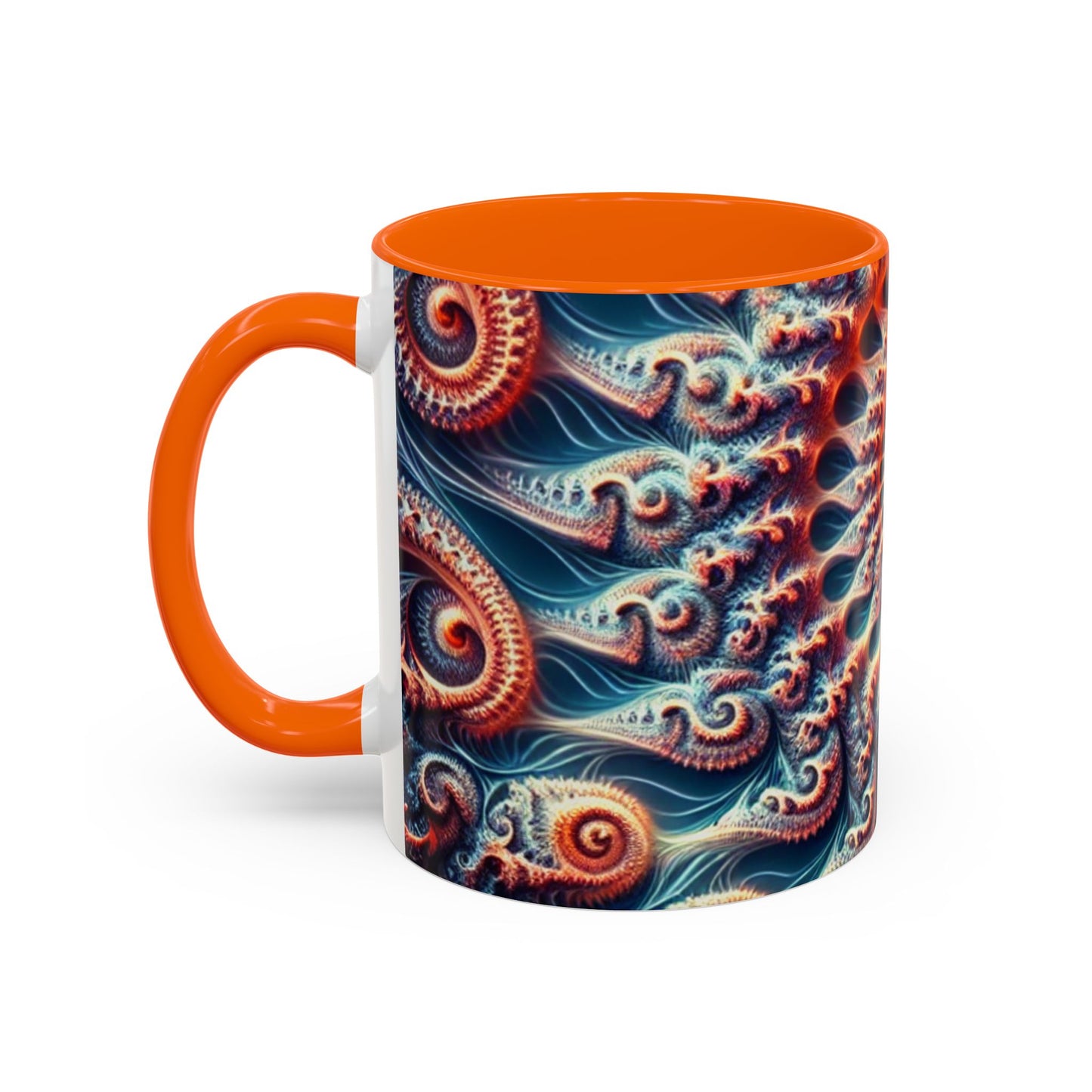 UK - Fractal Art Accent Coffee Mug - Vibrant Design for Home or Office