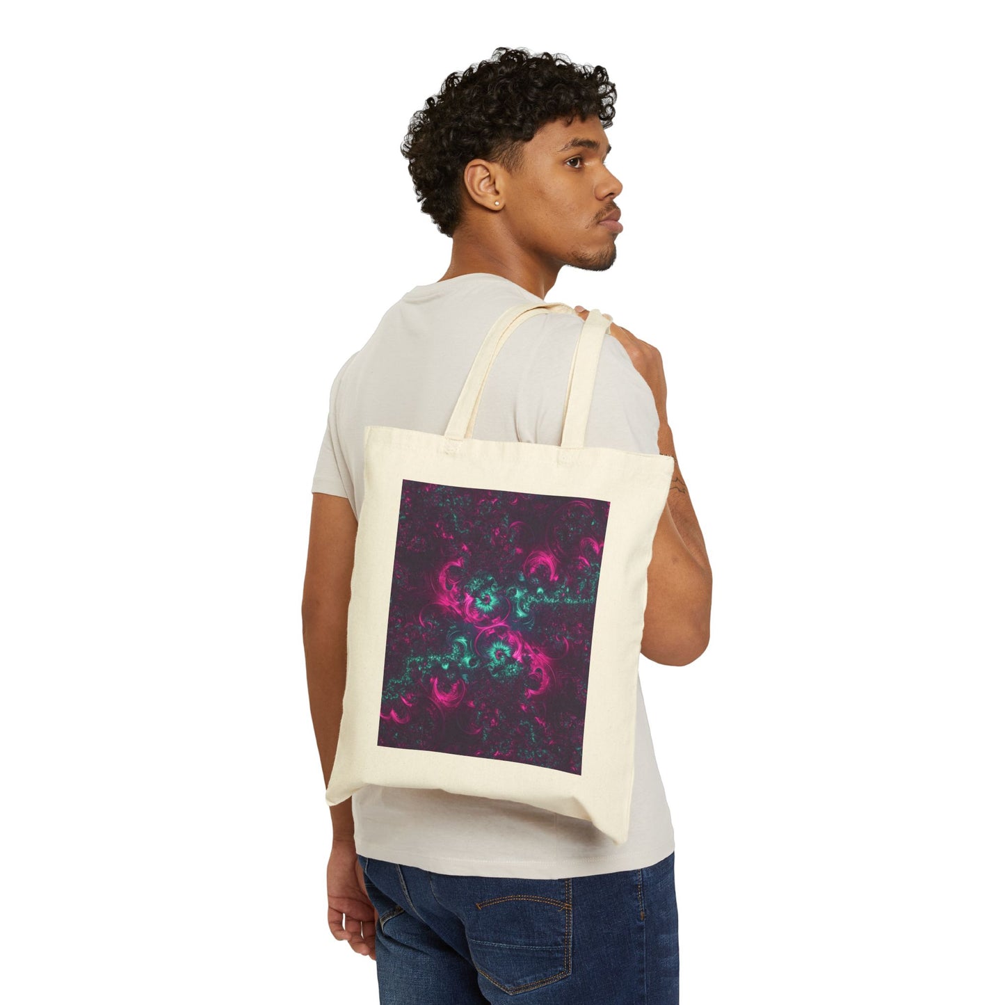 Vibrant Abstract Art Cotton Canvas Tote Bag