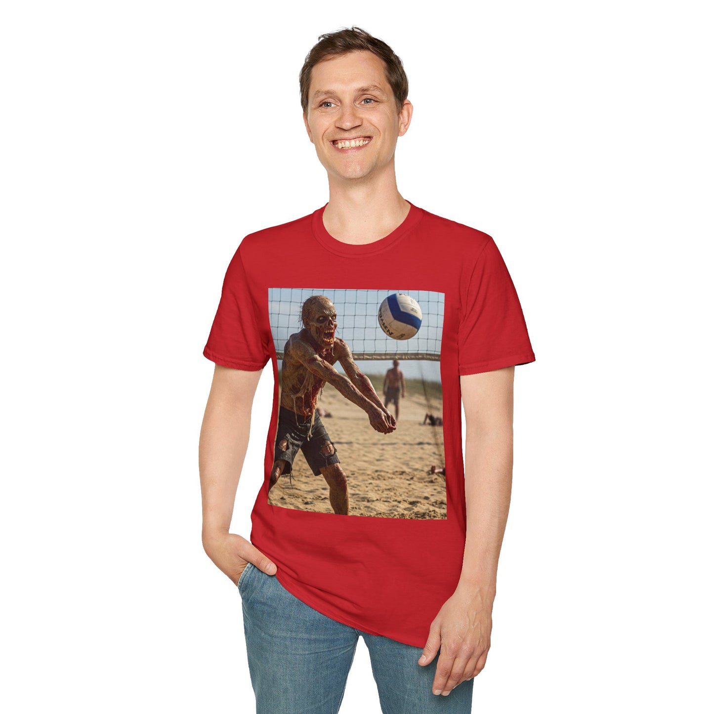 Beach Volleyball Unisex Softstyle T-Shirt - Perfect for Summer Fun and Sports Lovers