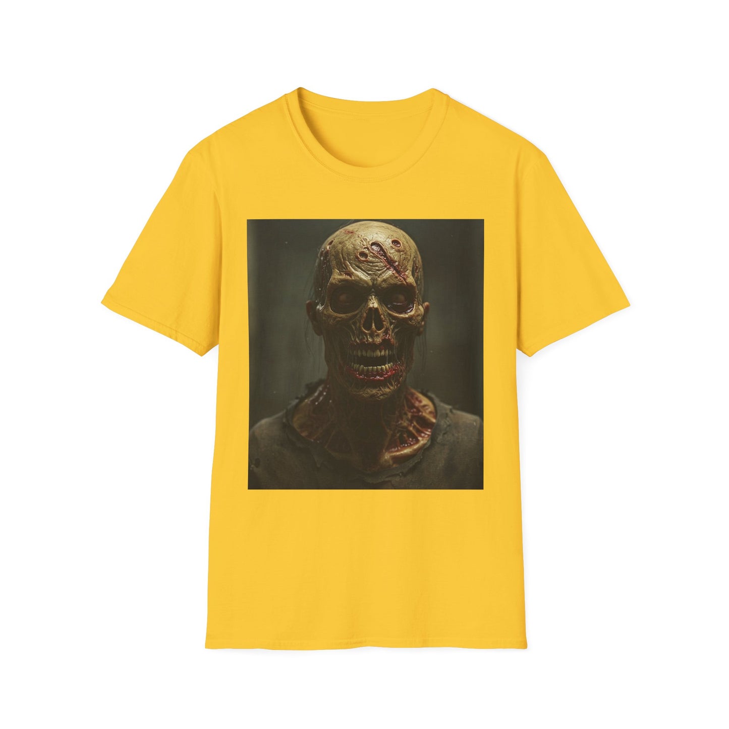 Unisex Softstyle T-Shirt - Creepy Skull Design - Perfect for Halloween or Casual Wear