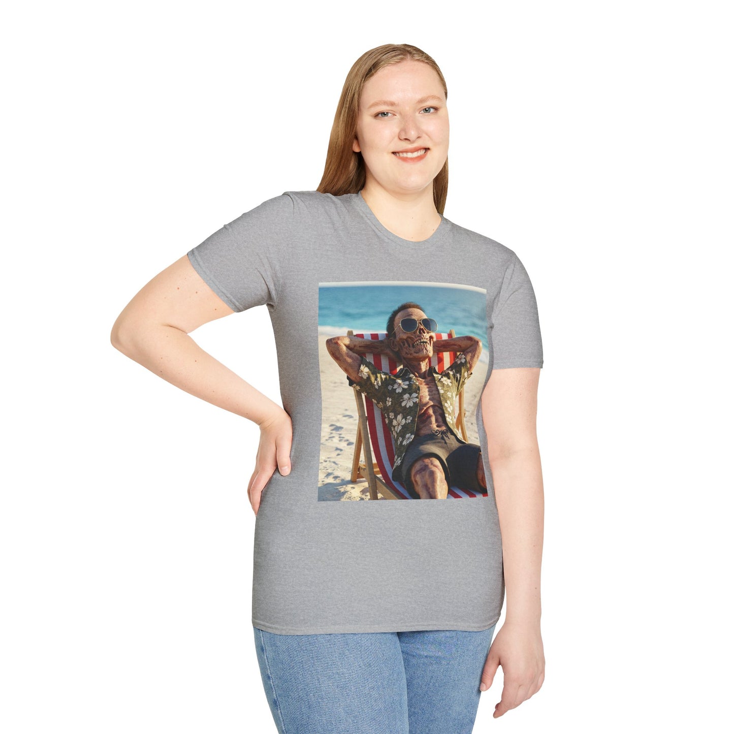 Chill Vibes Unisex Softstyle T-Shirt - Beach Relaxation Design