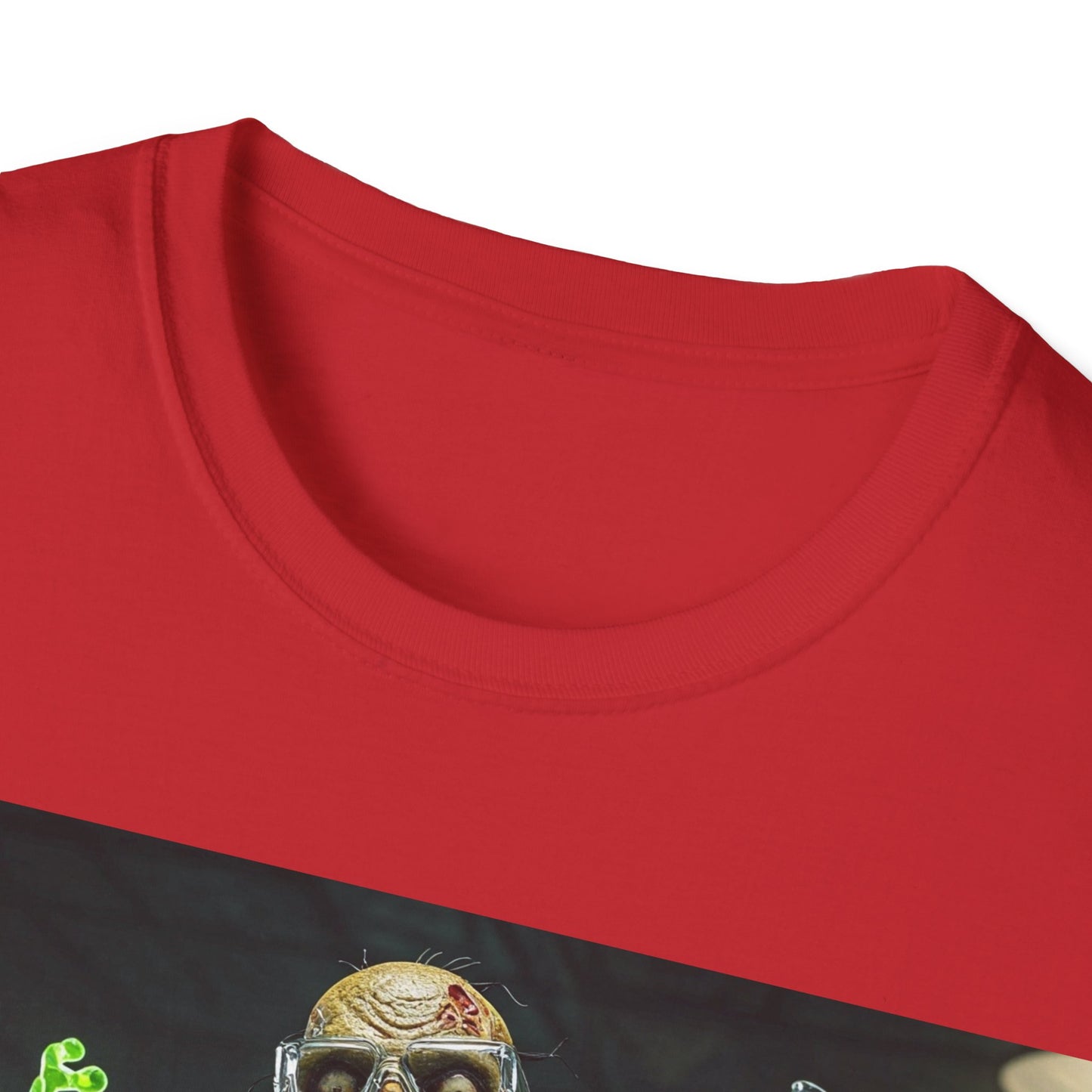 UK - Zombie Scientist Apocalyptic Portrait Tee, bold, decaying zombie graphic
