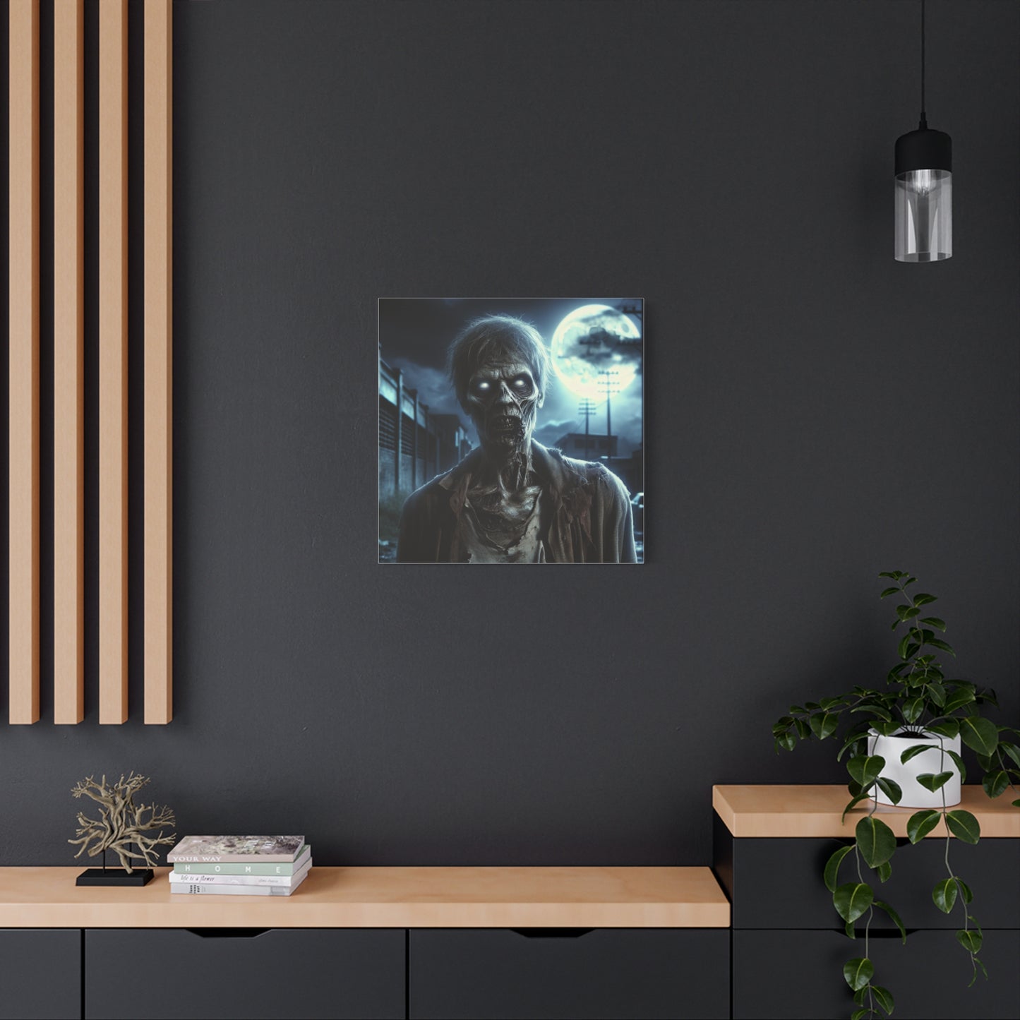 Zombie Wall Art Canvas - Spooky Home Decor