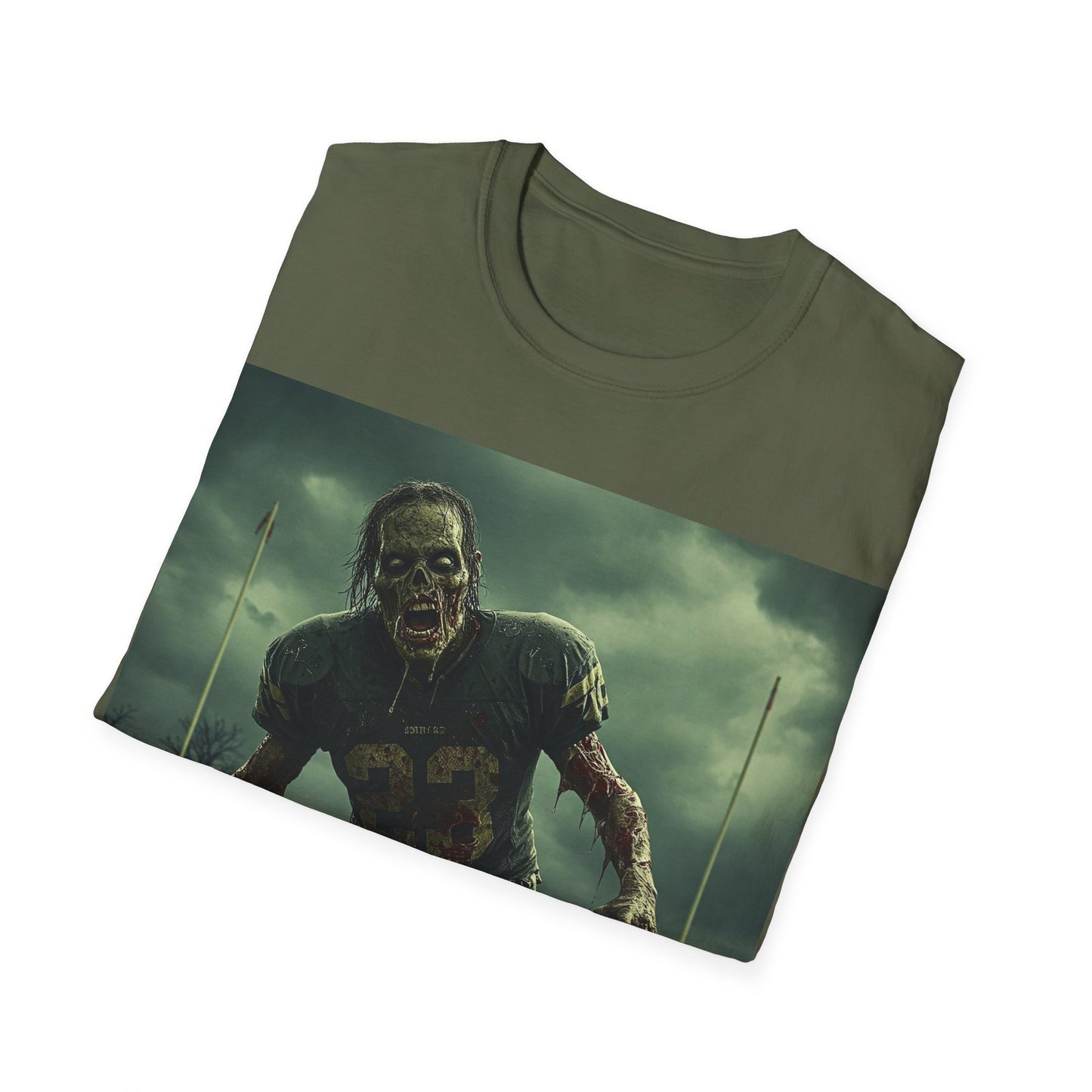 UK - Zombie Football Unisex Softstyle T-Shirt - Perfect for Halloween Fans