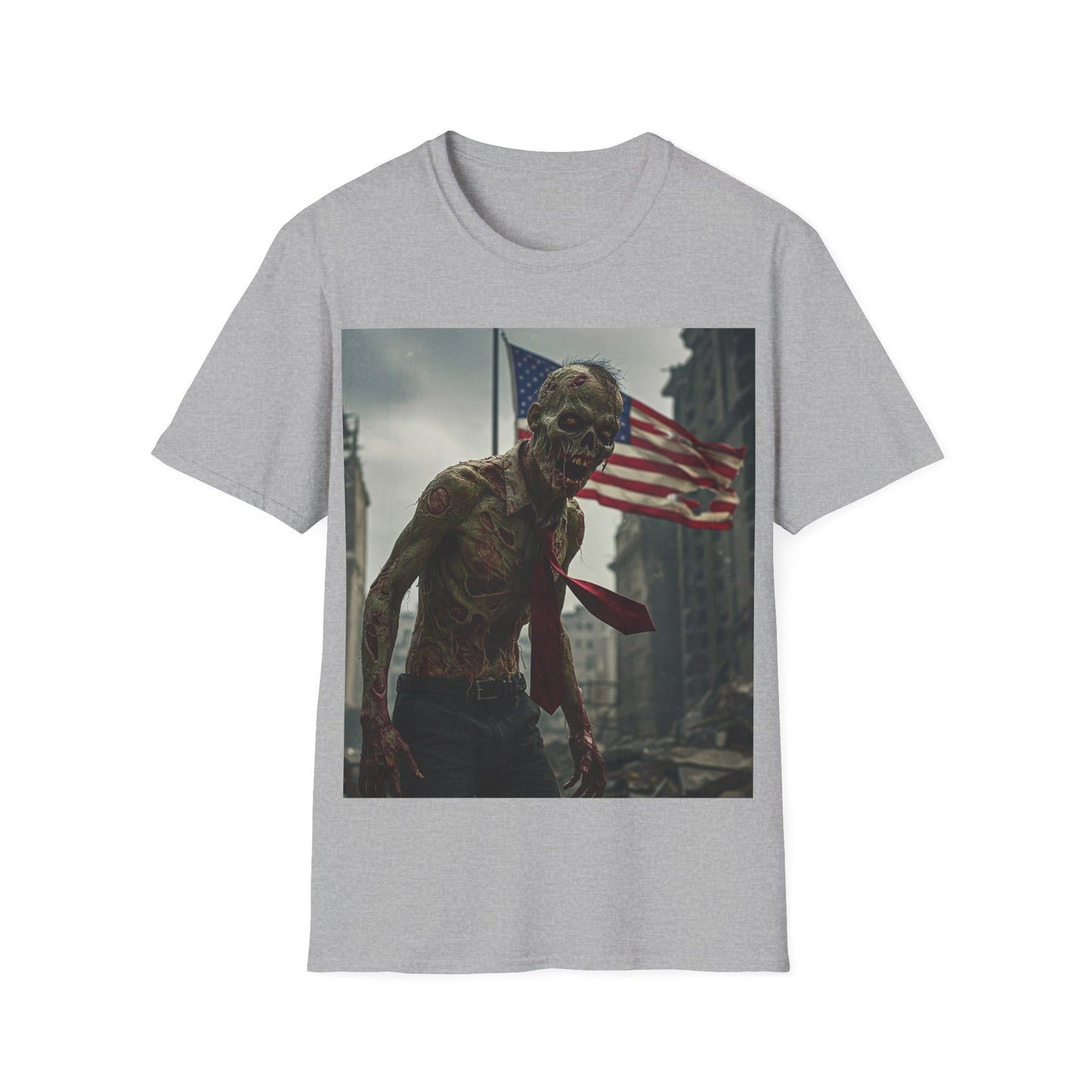 UK - Zombie Apocalypse Unisex Softstyle T-Shirt - Perfect for Halloween & Horror Fans