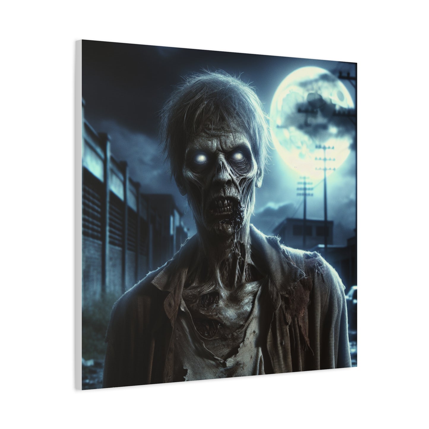Zombie Wall Art Canvas - Spooky Home Decor