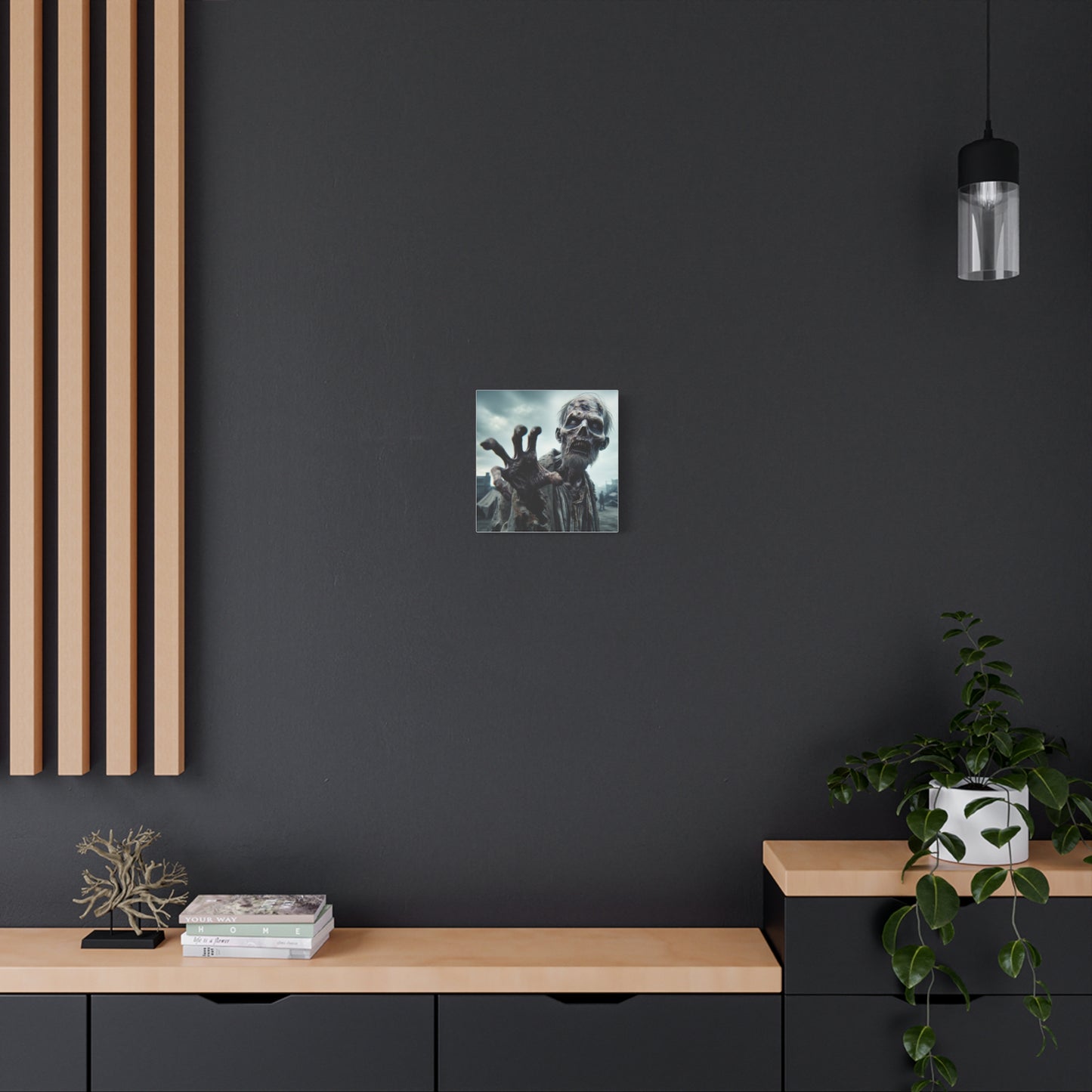 Zombie Hand Wall Art - Matte Stretched Canvas for Halloween Decor