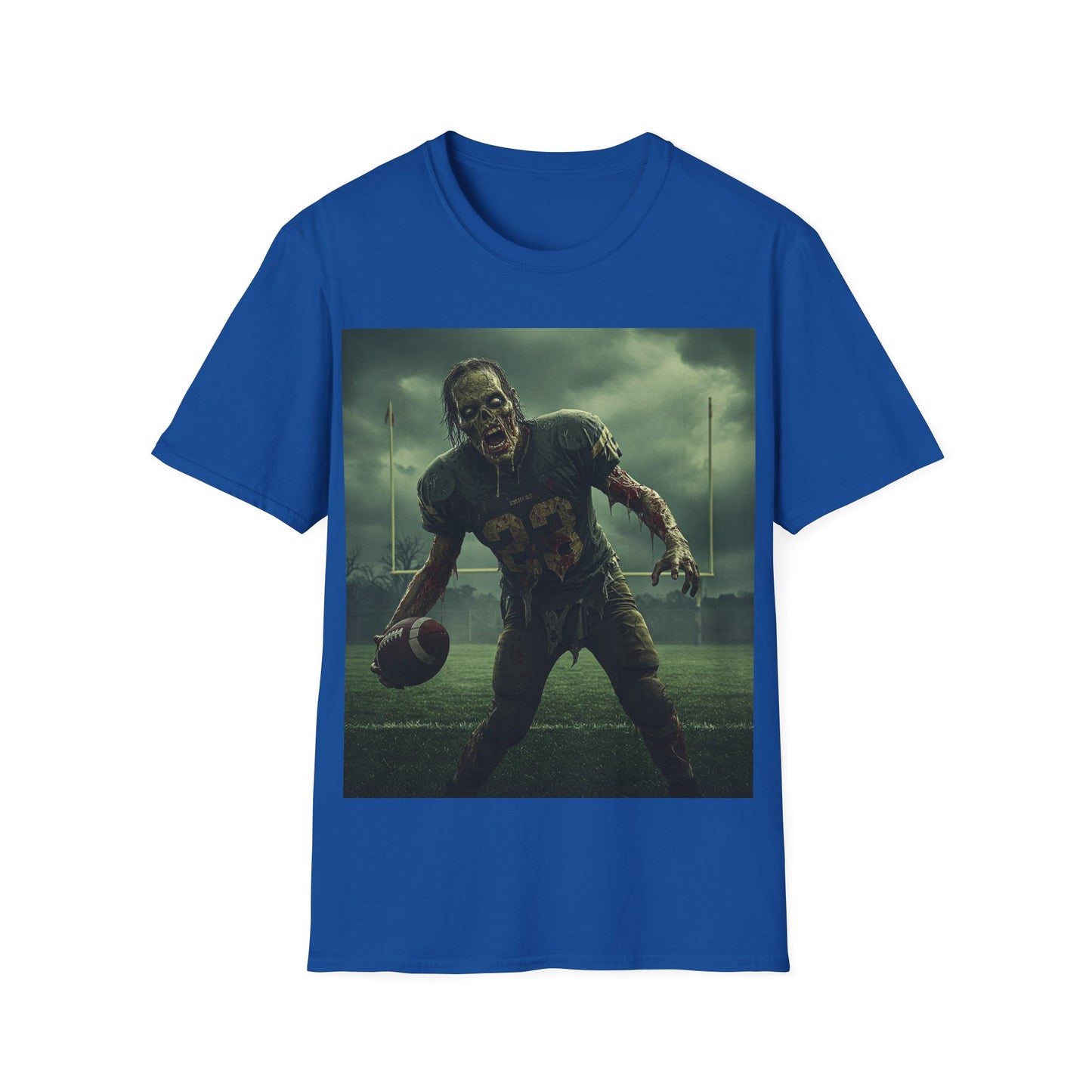 UK - Zombie Football Unisex Softstyle T-Shirt - Perfect for Halloween Fans