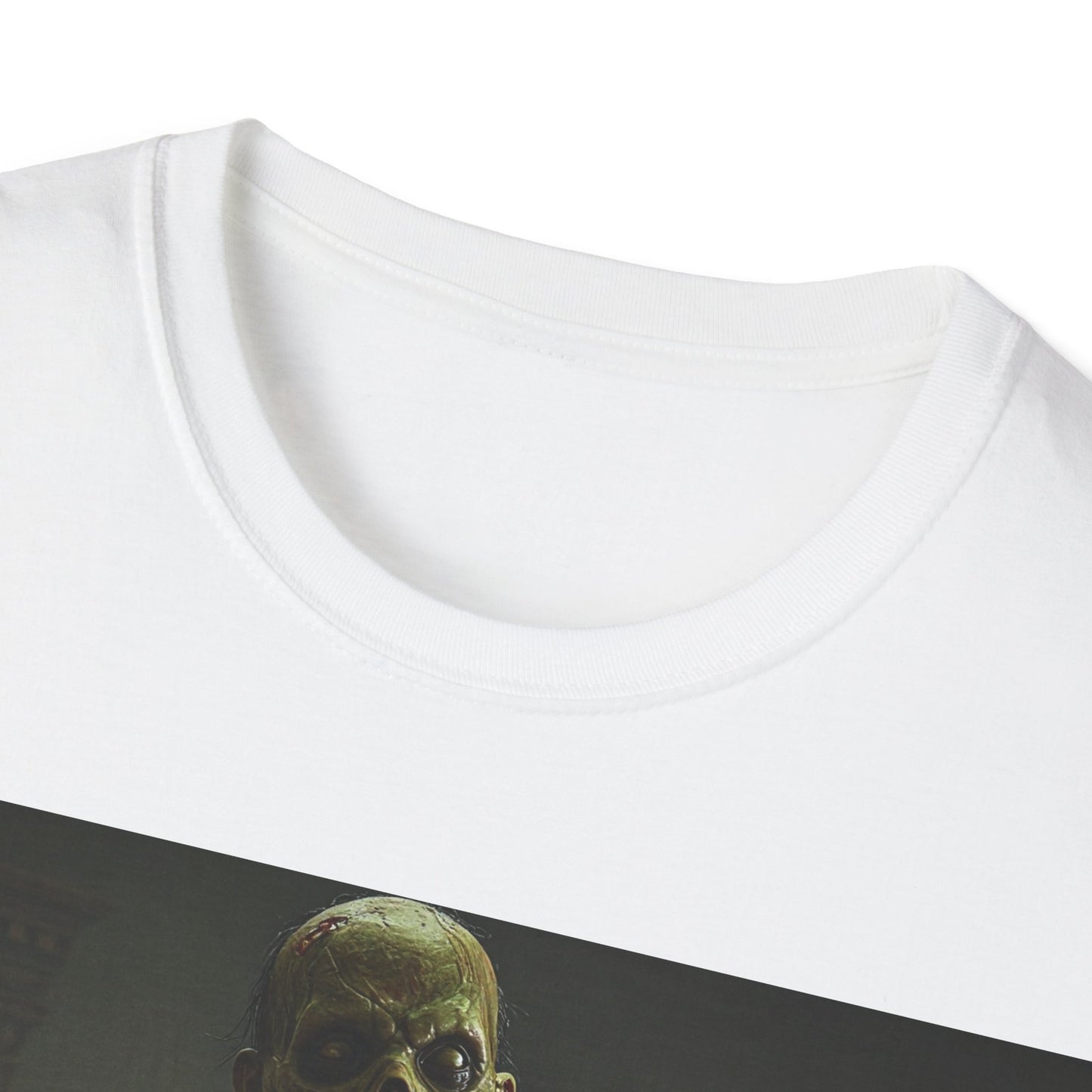 Apocalyptic Portrait Tee, bold, decaying zombie graphic