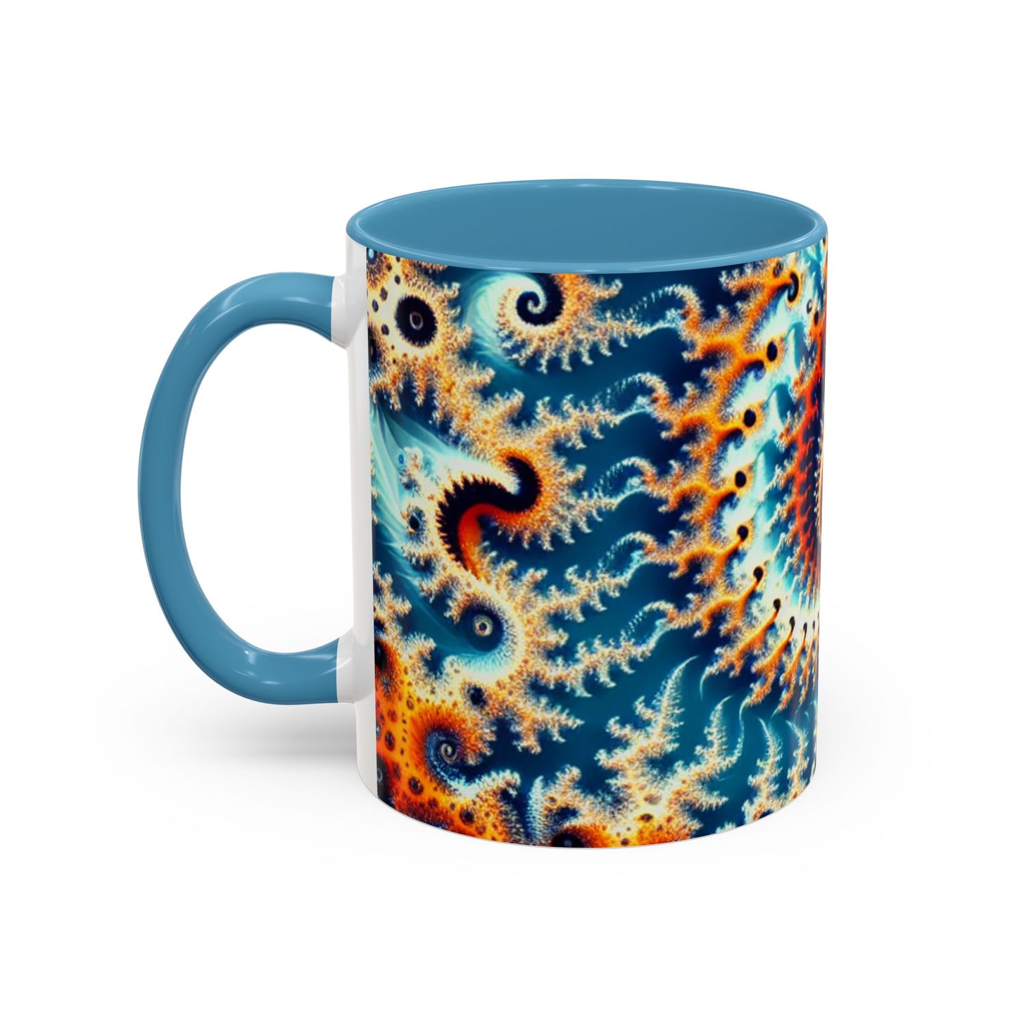 Vibrant Spiral Design Coffee Mug - 11/15oz Ceramic Accent Cup for Art Lovers