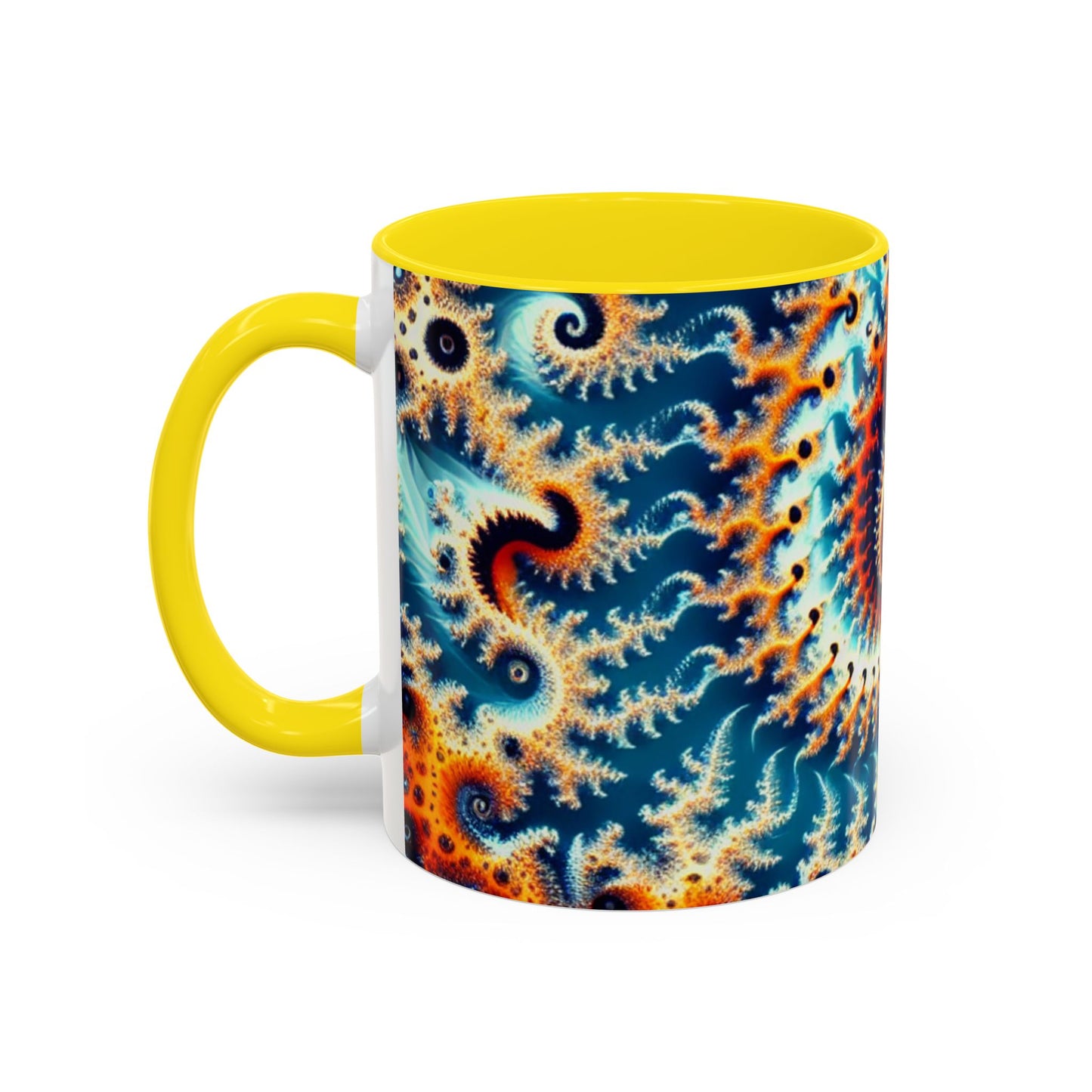 Vibrant Spiral Design Coffee Mug - 11/15oz Ceramic Accent Cup for Art Lovers