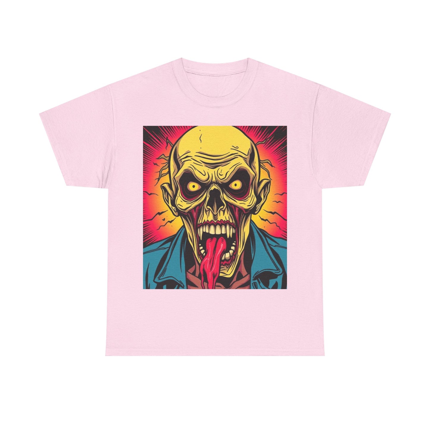 UK - Unisex Heavy Cotton Tee - Graphic Skull Design for Halloween Lovers
