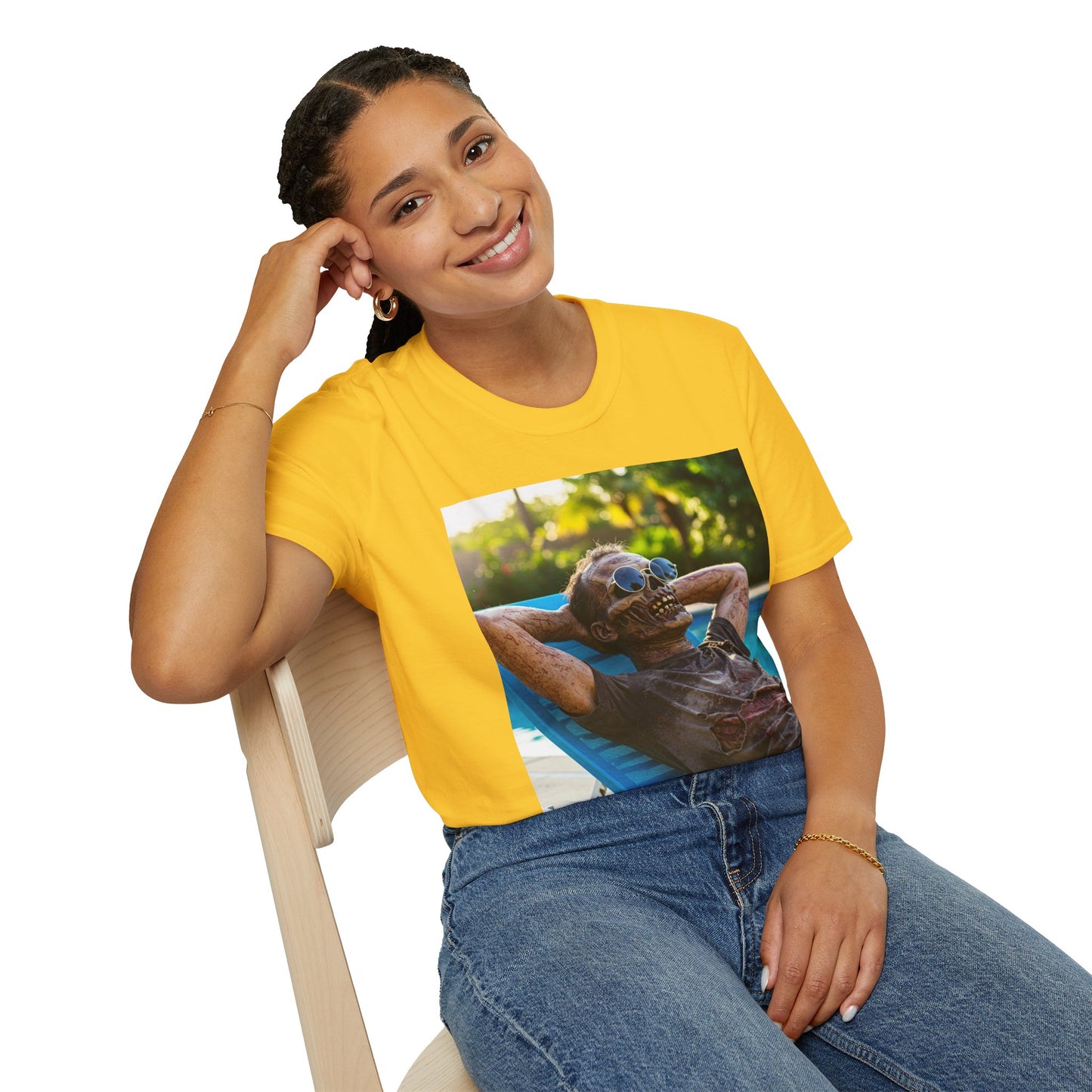 Chillin' Zombie Unisex Softstyle T-Shirt | Halloween Apparel