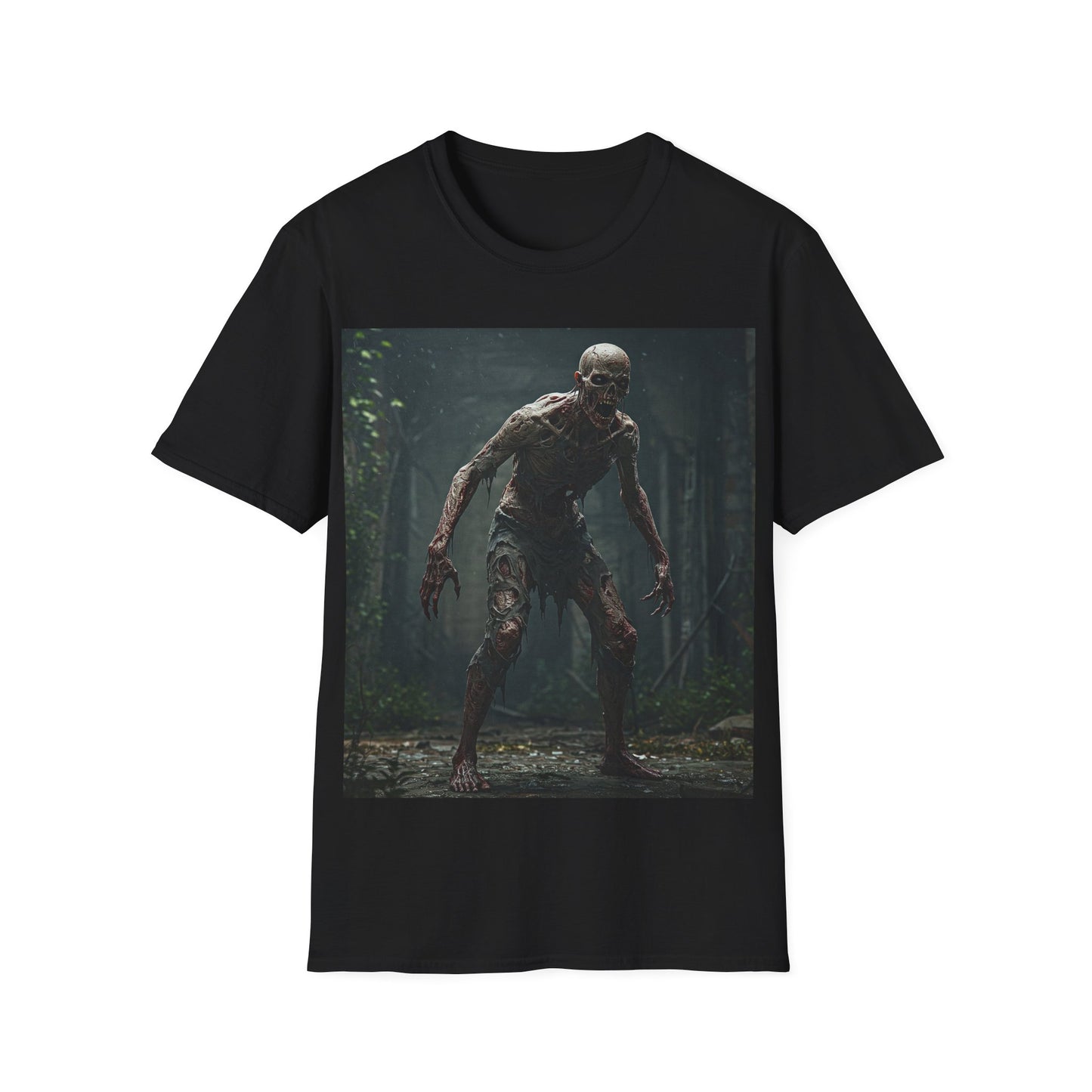 UK - Horror Creature Unisex Softstyle T-Shirt - Spooky Graphic Tee