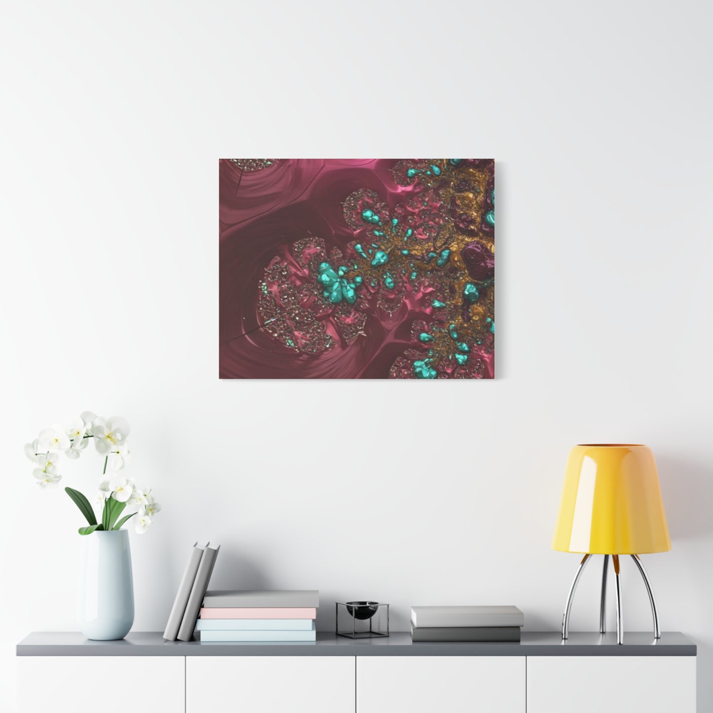 Abstract Art Canvas Print - Vibrant Fractal Design for Home Decor