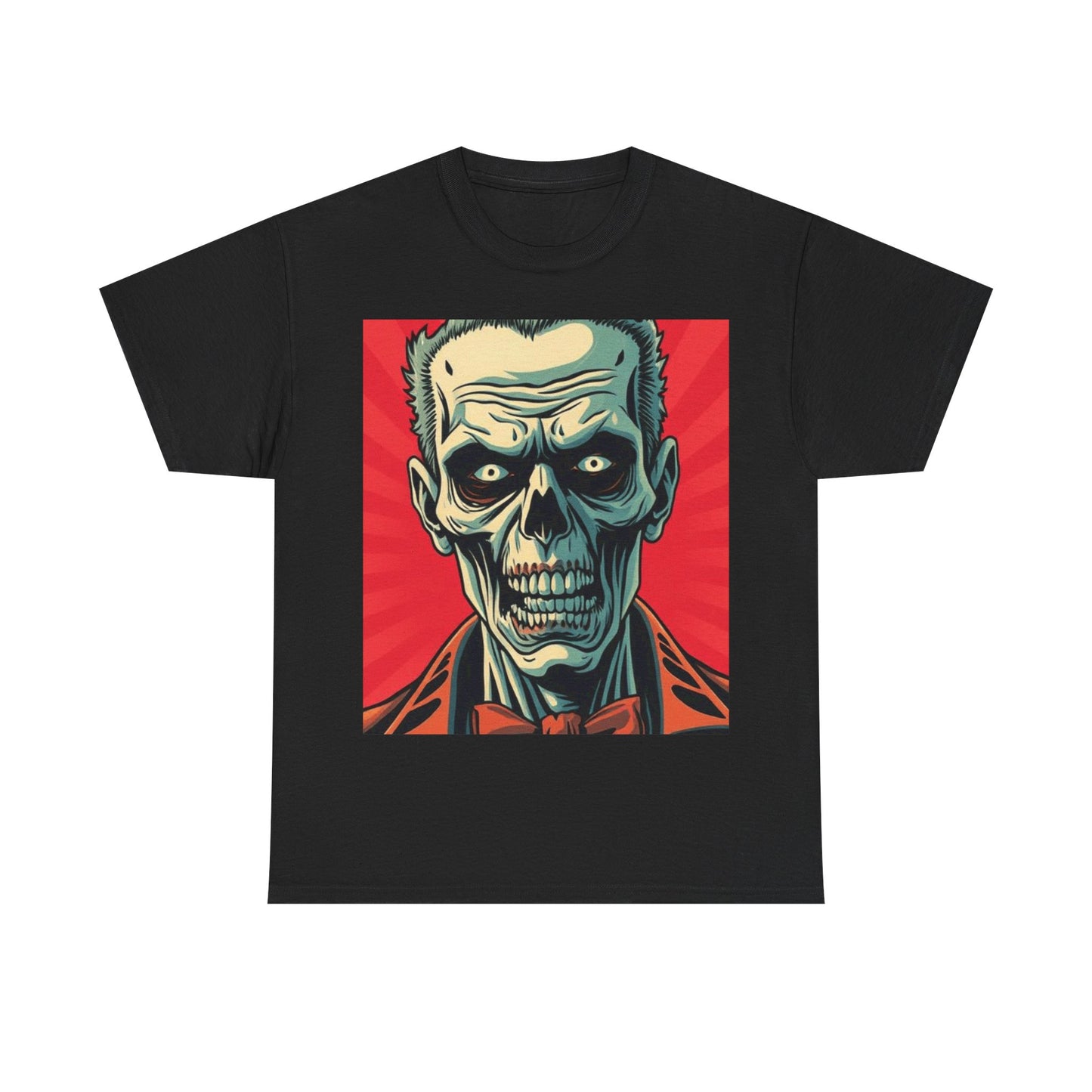 UK - Halloween Skelton Graphic Tee - Unisex Heavy Cotton Shirt