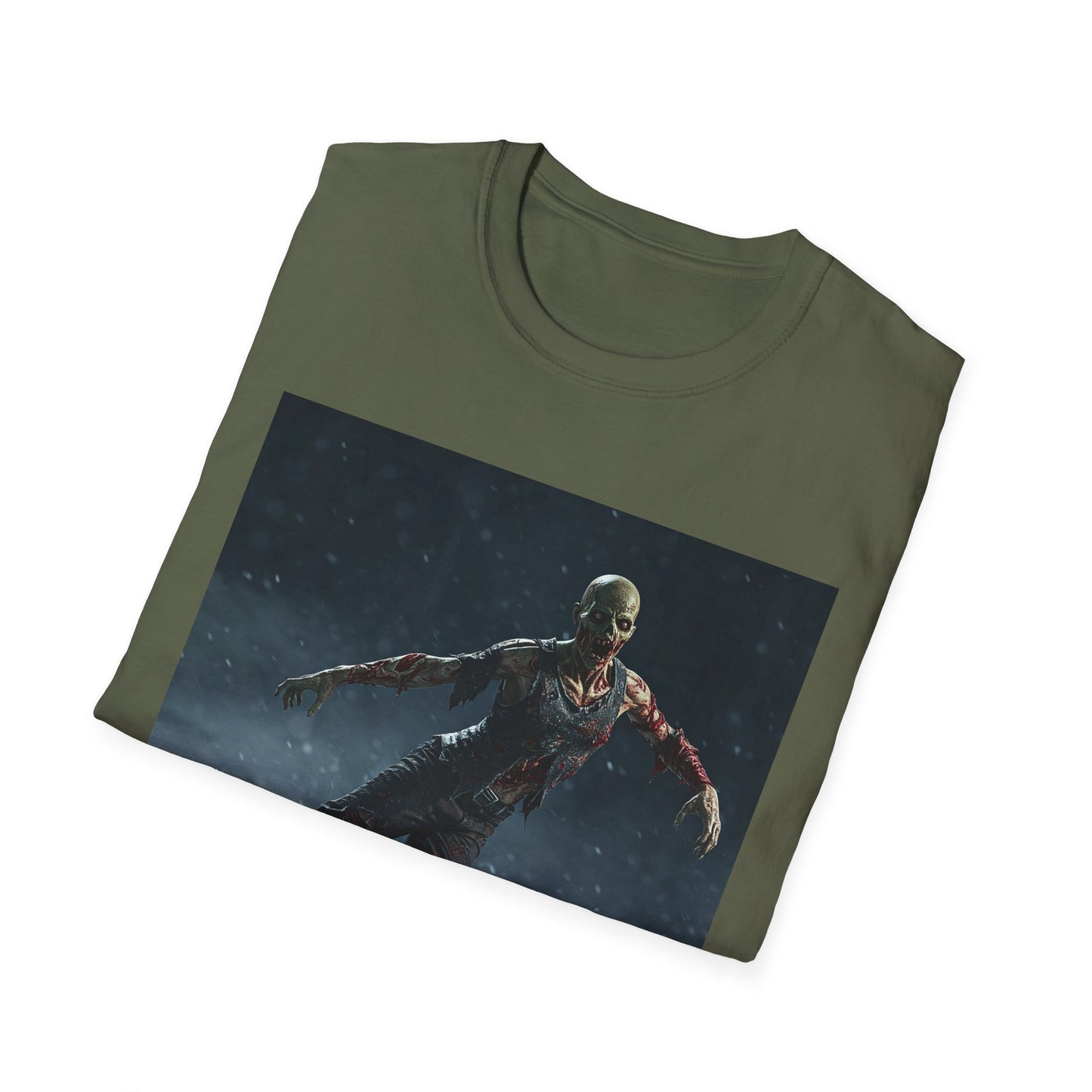Chilling Thriller Unisex Softstyle T-Shirt - Ice Skating Horror Design
