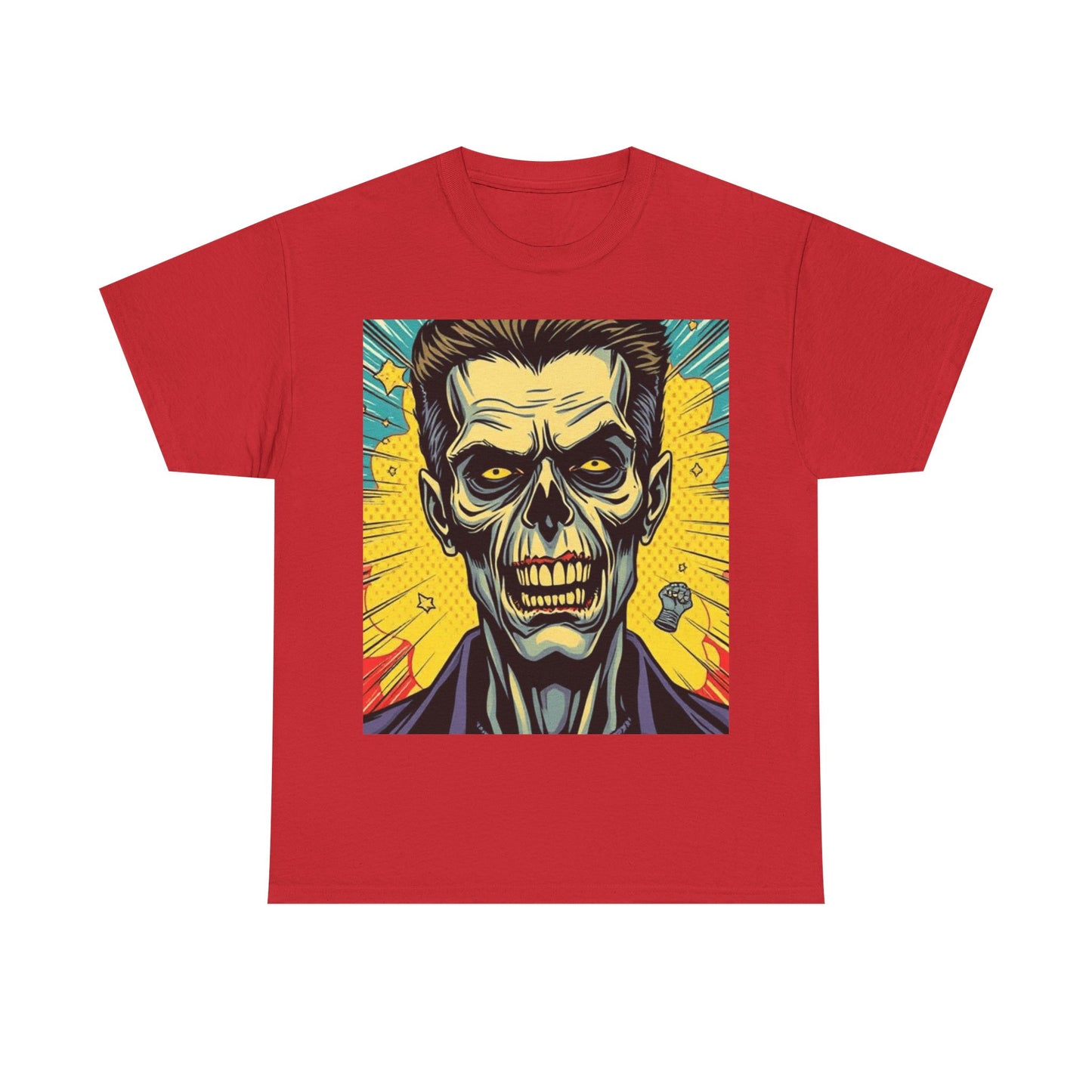 UK - Retro Skull Graphic Unisex Heavy Cotton Tee