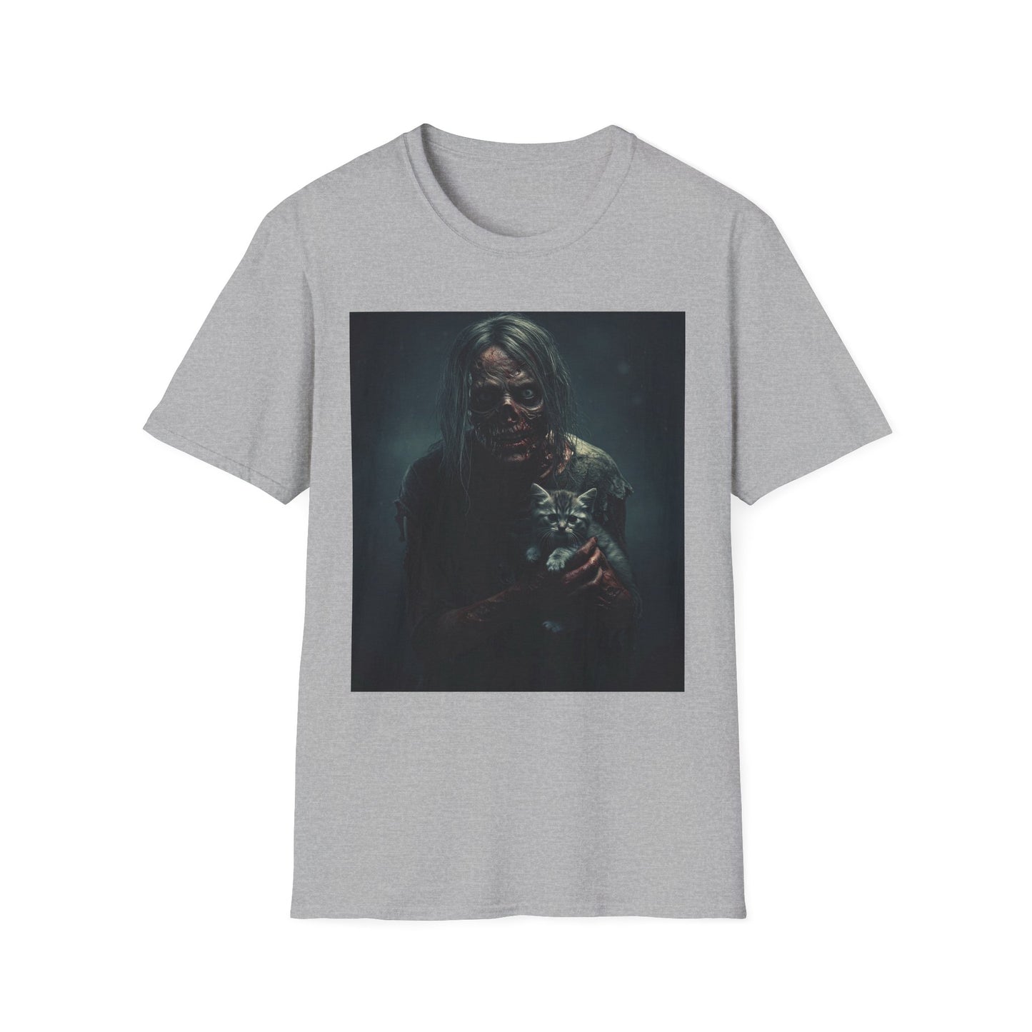 Apocalyptic Portrait Tee, bold, decaying zombie graphic