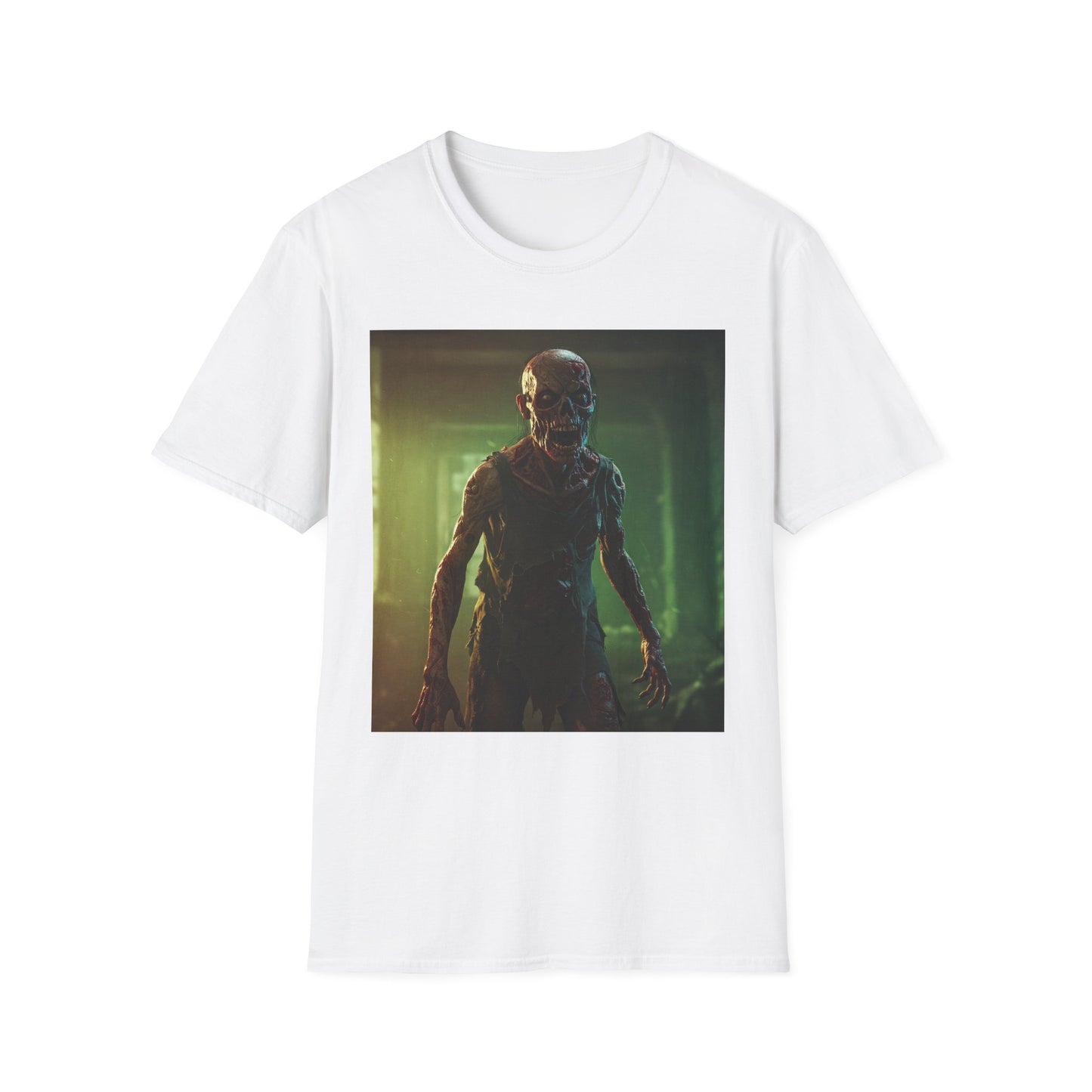 Apocalyptic Portrait Tee, bold, decaying zombie graphic