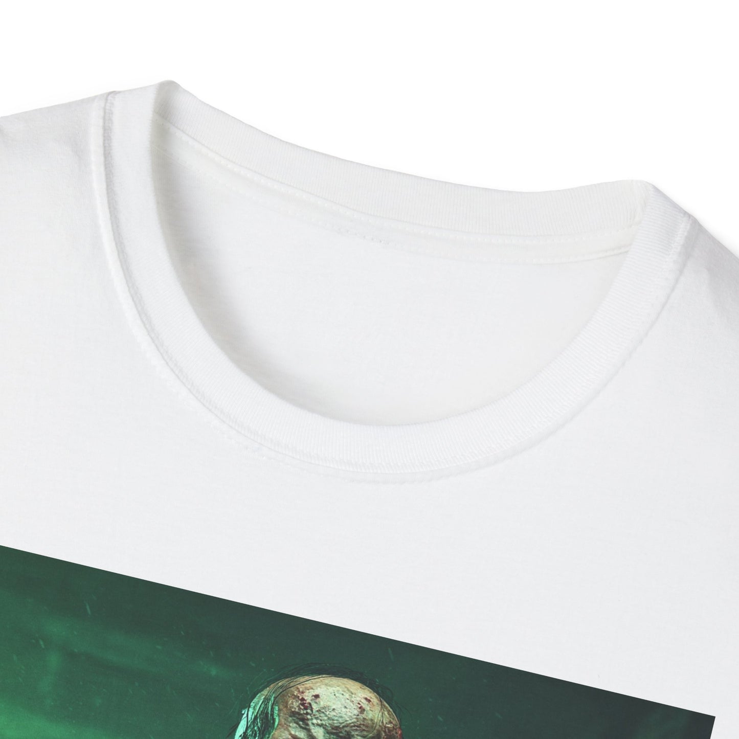 Apocalyptic Portrait Tee, bold, decaying zombie graphic