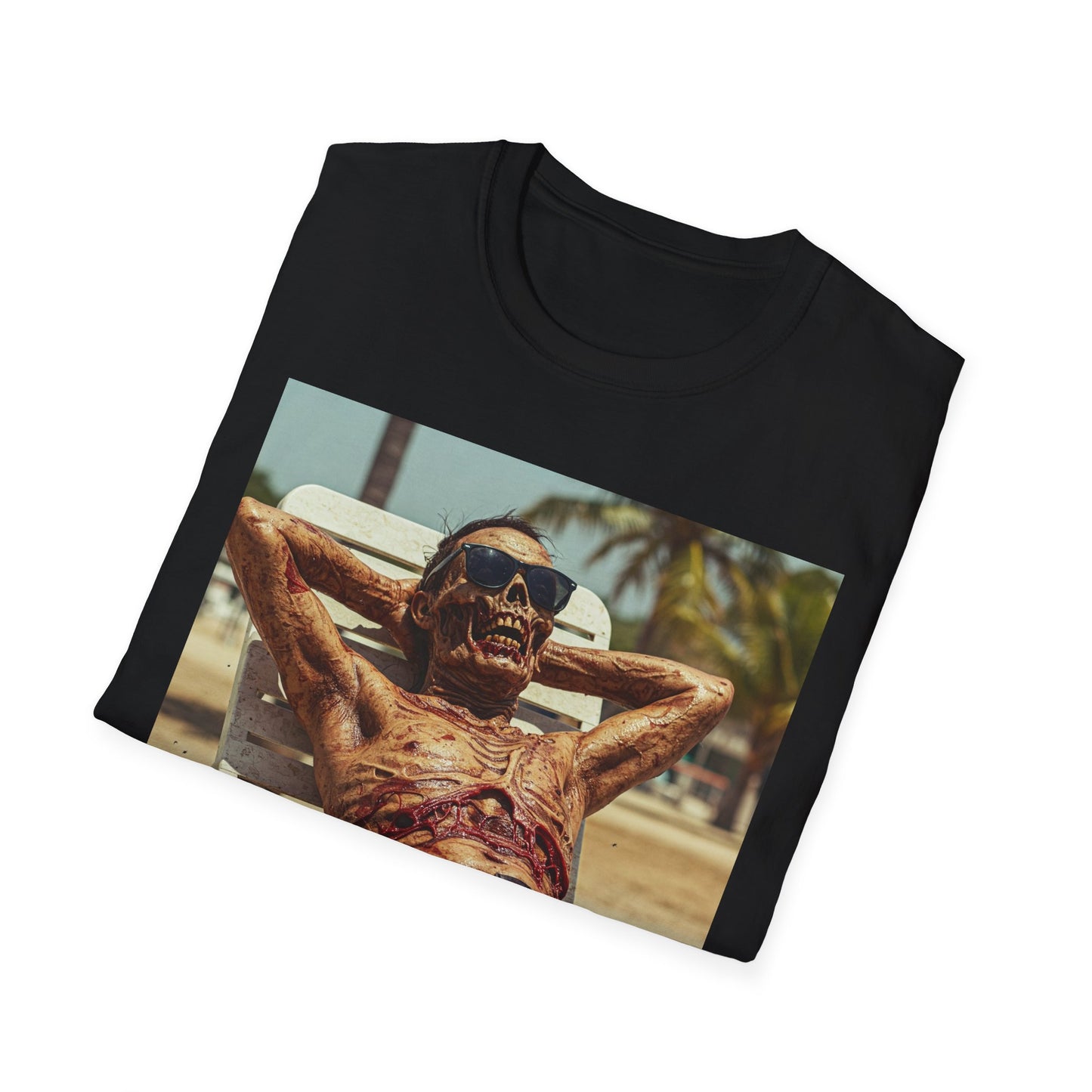 Chill Vibes Skeleton Graphic T-Shirt - Unisex Softstyle