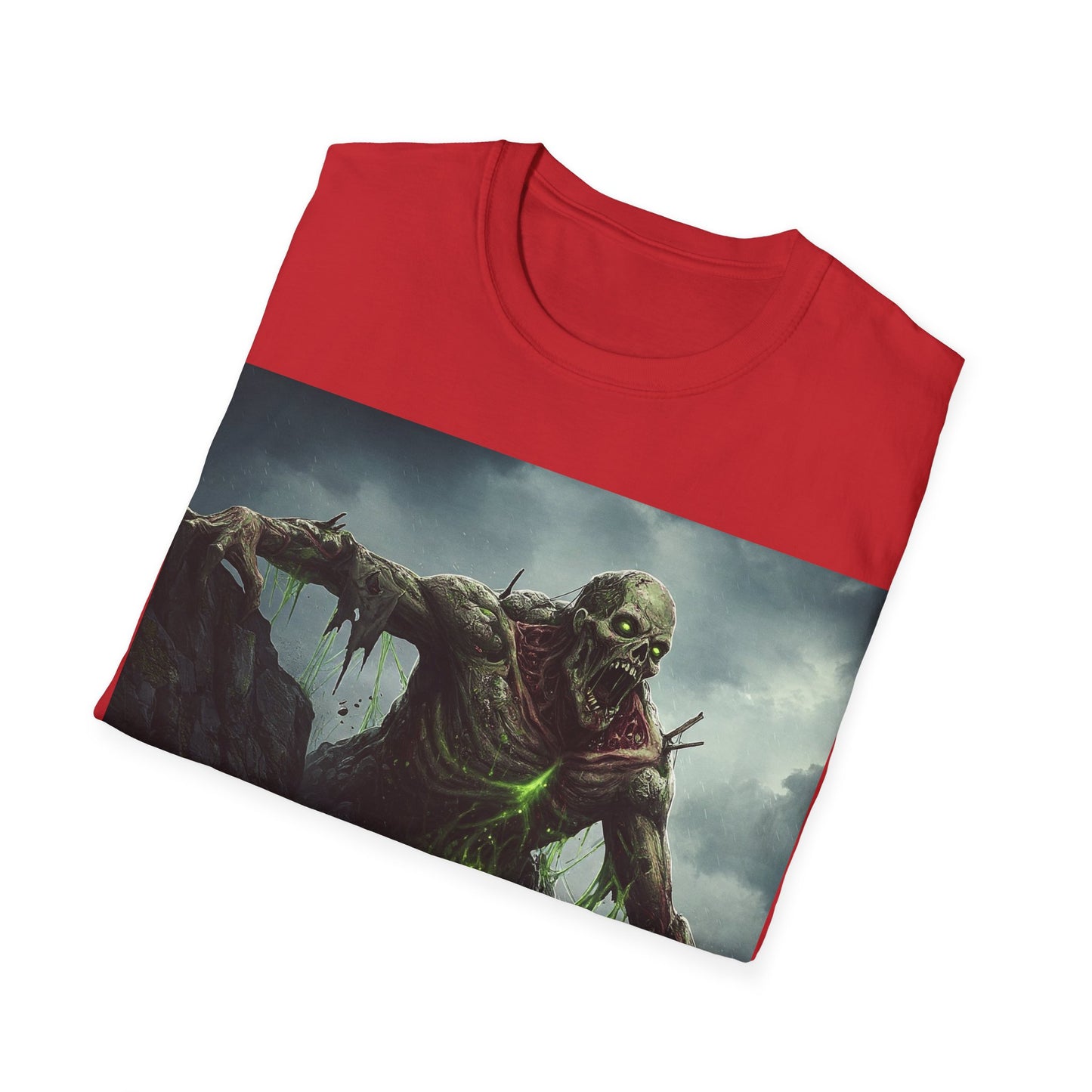 UK - Creepy Monster Unisex Softstyle T-Shirt - Perfect for Halloween and Horror Fans