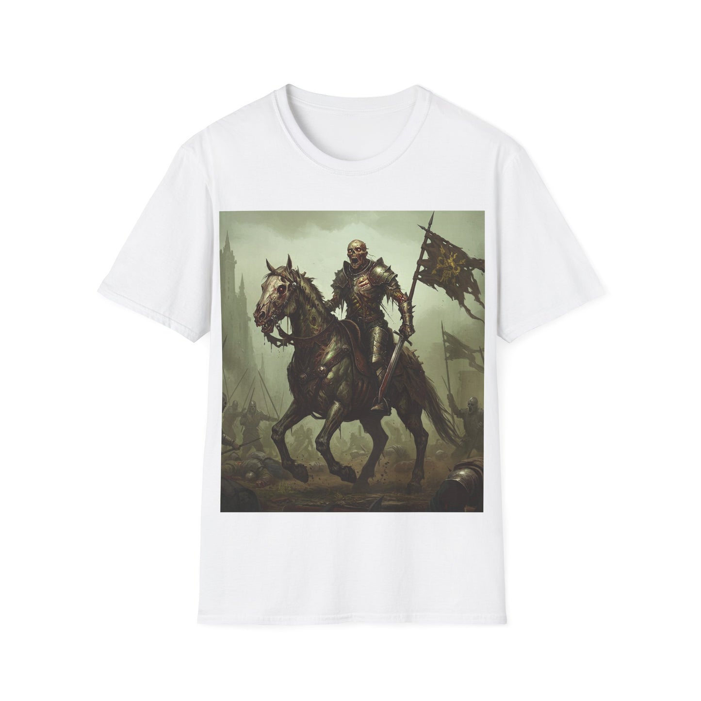 UK - Epic Knight Riding T-Shirt - Unisex Fantasy Graphic Tee
