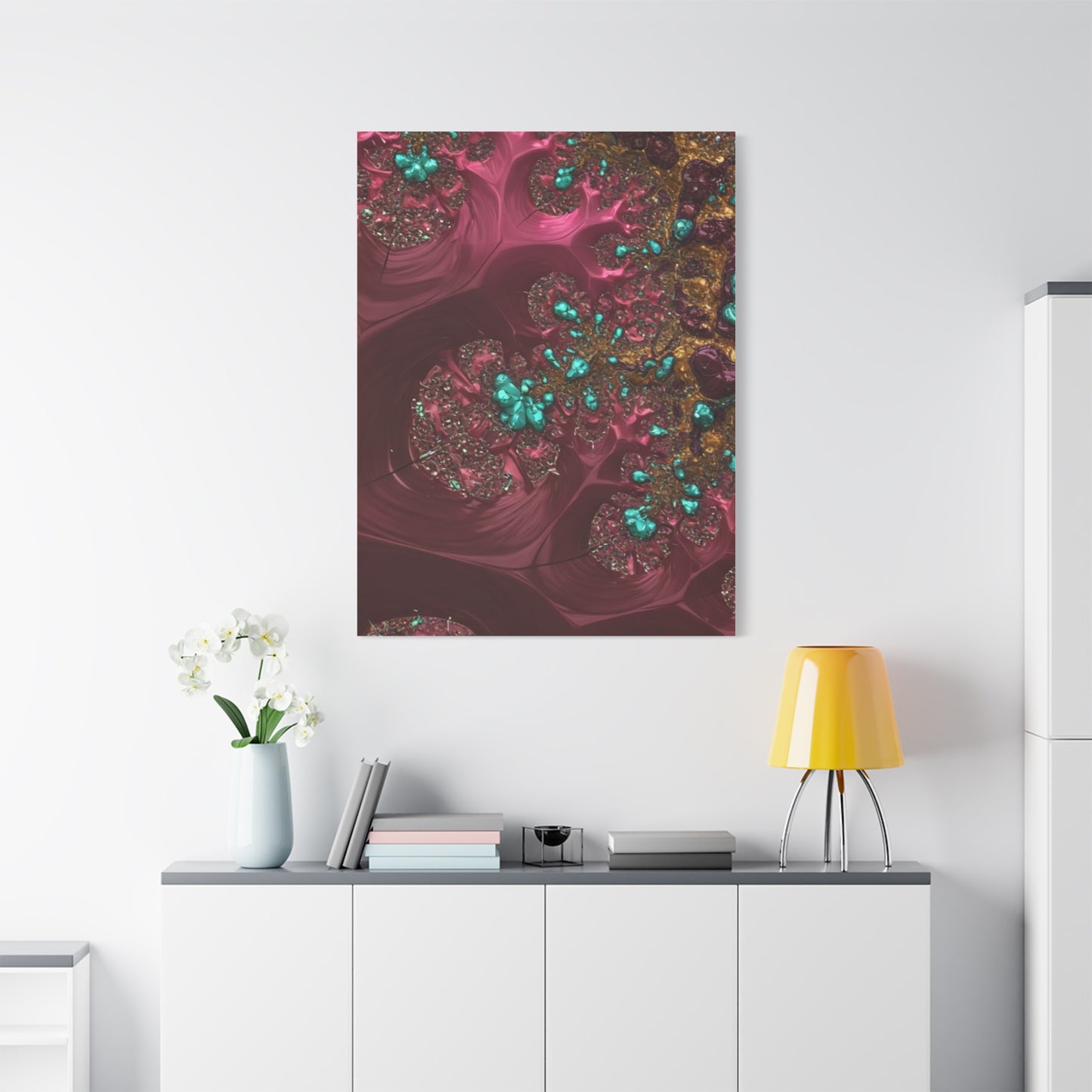 Abstract Art Canvas Print - Vibrant Fractal Design for Home Decor