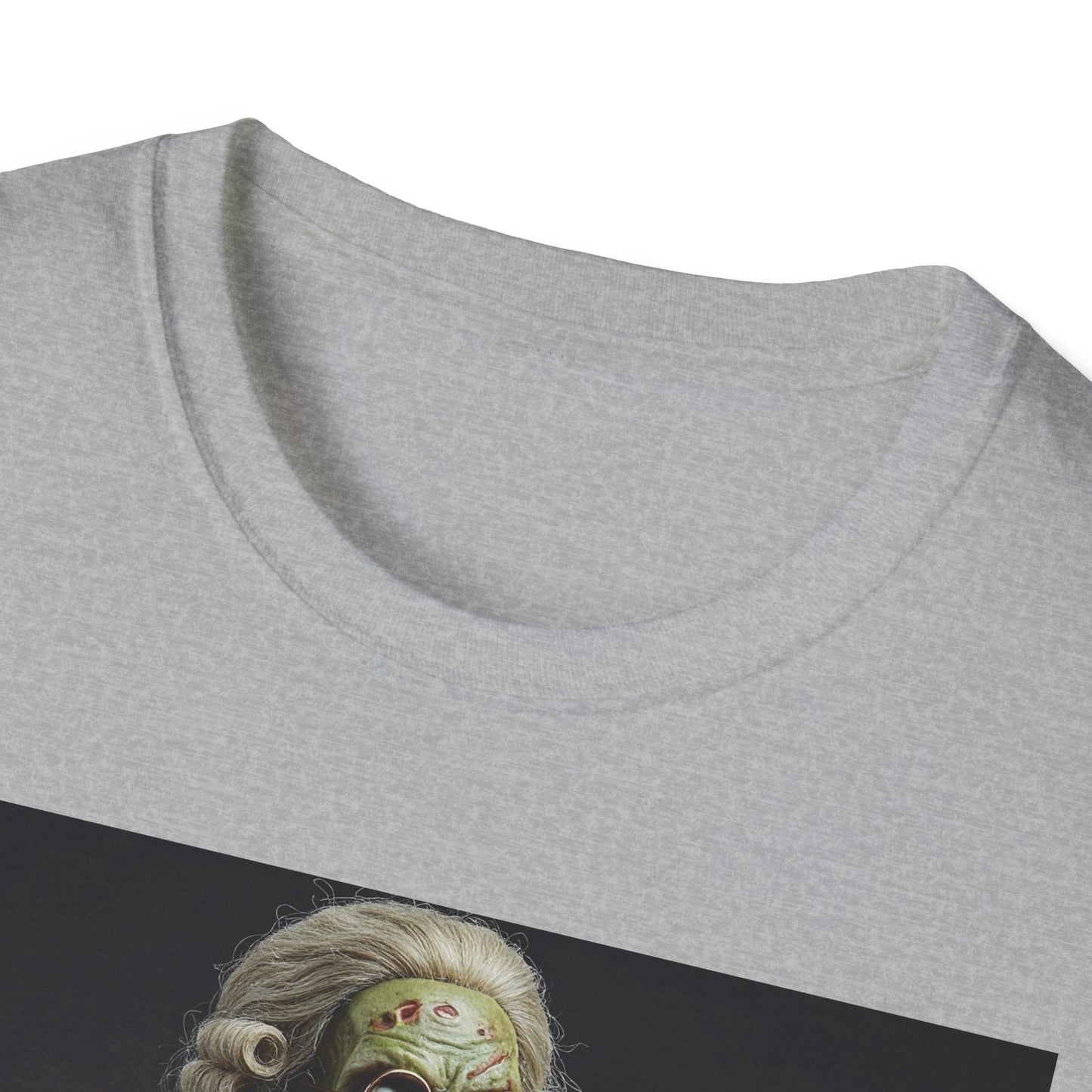 Creepy Zombie Portrait Unisex Softstyle T-Shirt - Perfect for Halloween