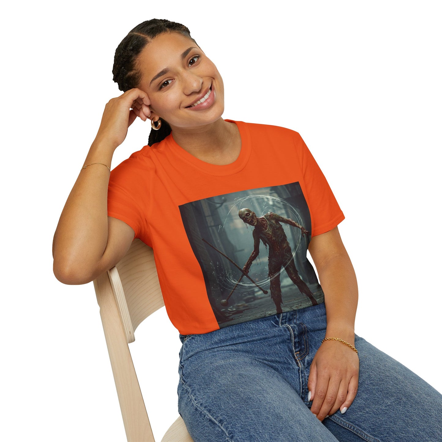 Unisex Softstyle Horror Graphic T-Shirt - Spooky Monster Design