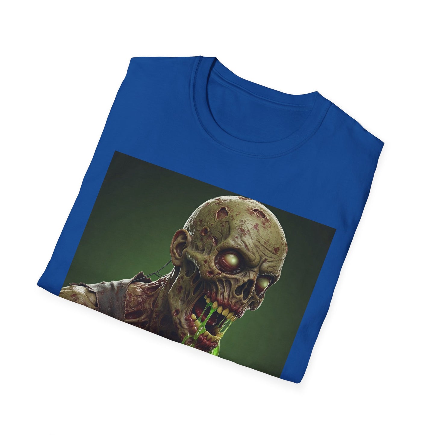 Zombie Graphic Unisex Softstyle T-Shirt - Perfect for Halloween and Horror Fans